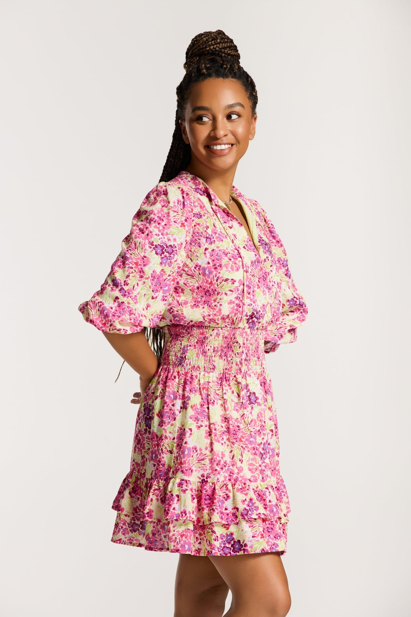 JONI DRESS FLOWER FIELDS PINK FLOWER FIELDS 3