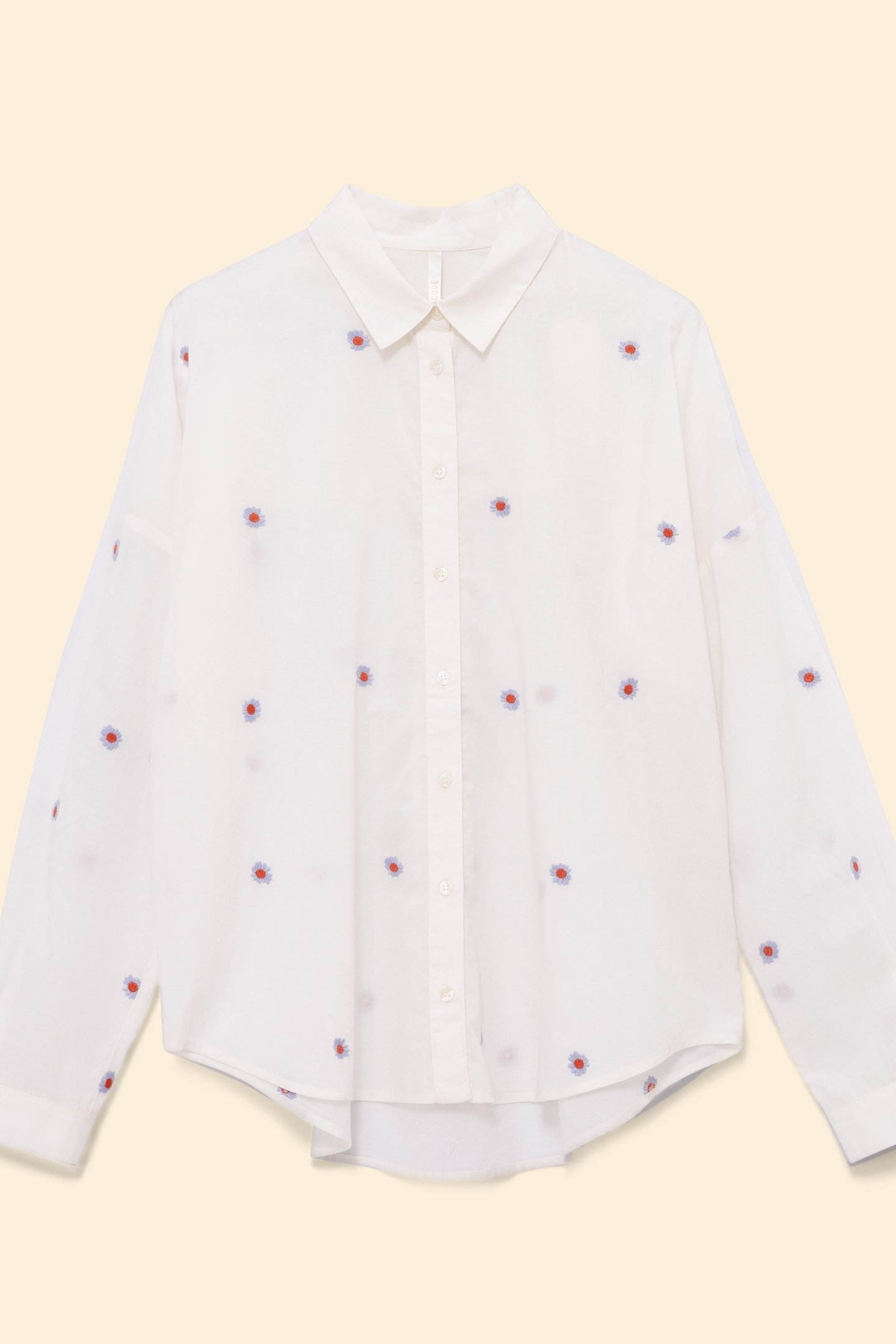 WHITE SHIRT WITH FLOWER EMBROIDERY OFF-WHITE 5