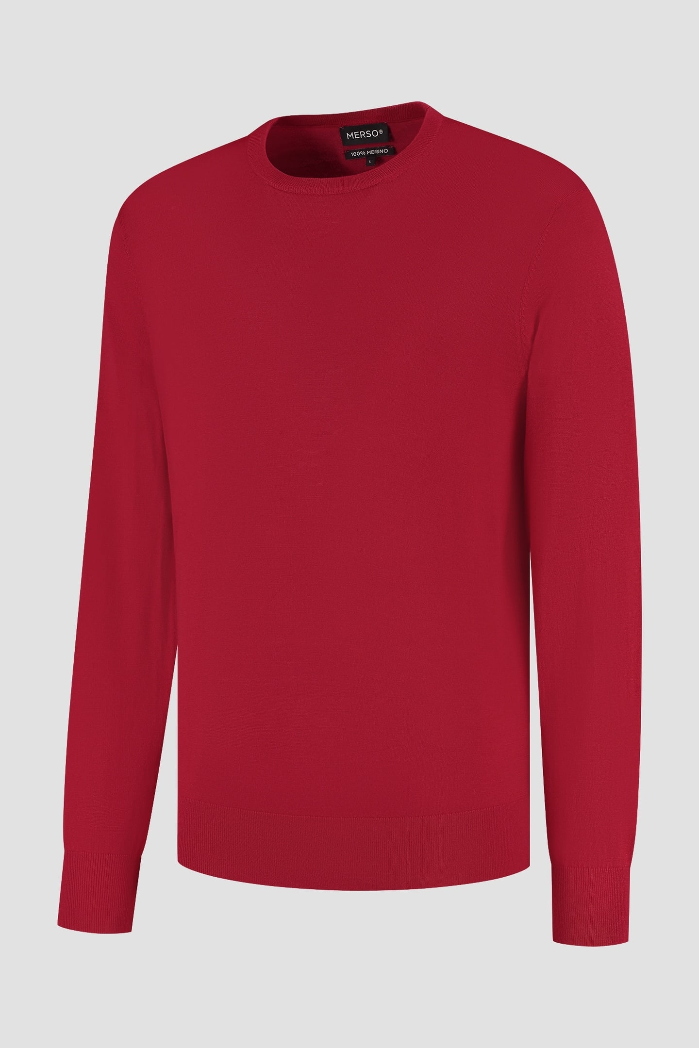CREW NECK 100% MERINO PEPPER RED 3