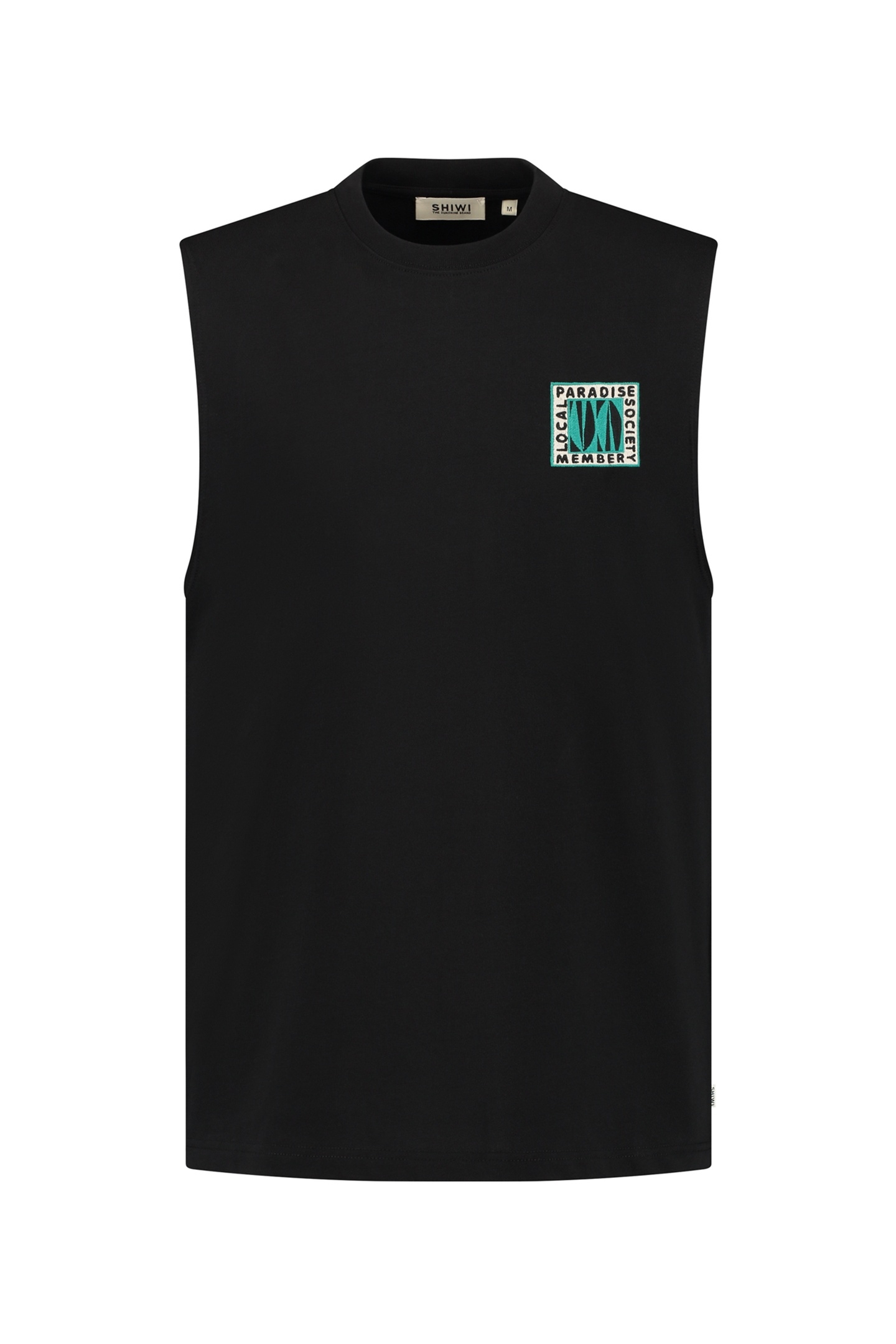 SEAN SLEEVELESS T-SHIRT PARADISE BLOCK BLACK 6