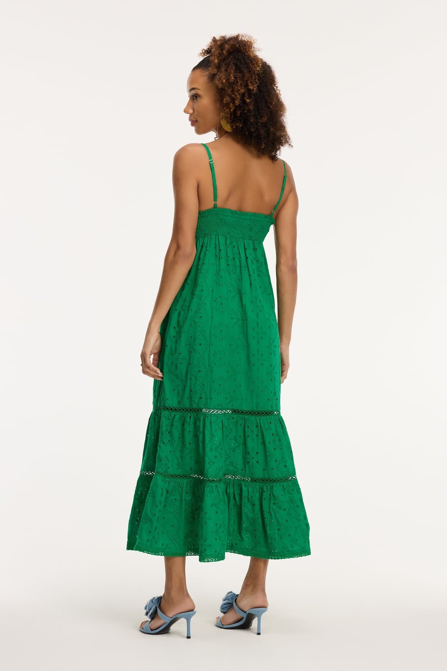 JASMIN DRESS EMBRO BRODERIE GREEN 3
