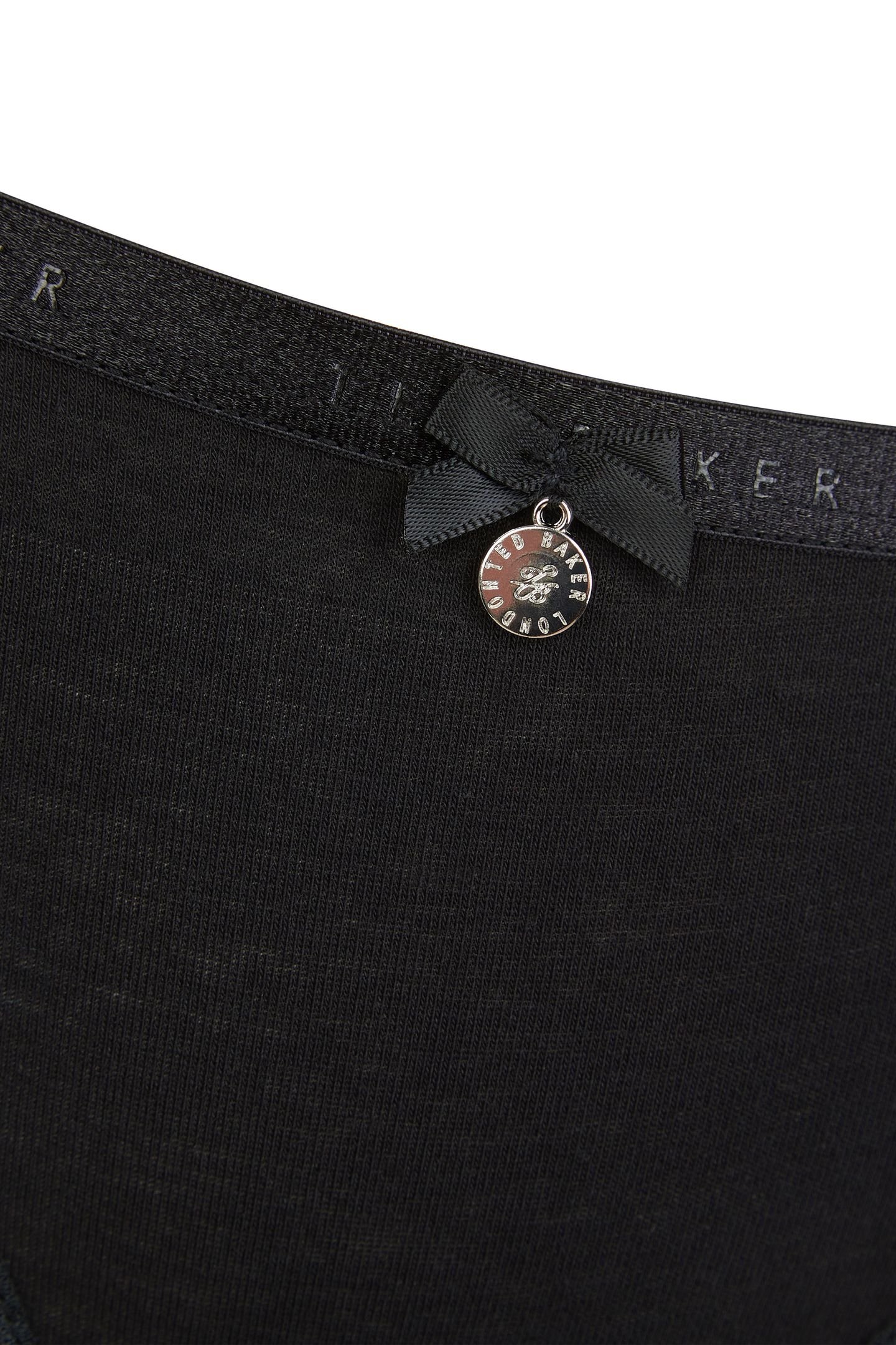 HARRIOT 3PK PLAIN BRIEF WITH LACE TRIM JET BLACK 4