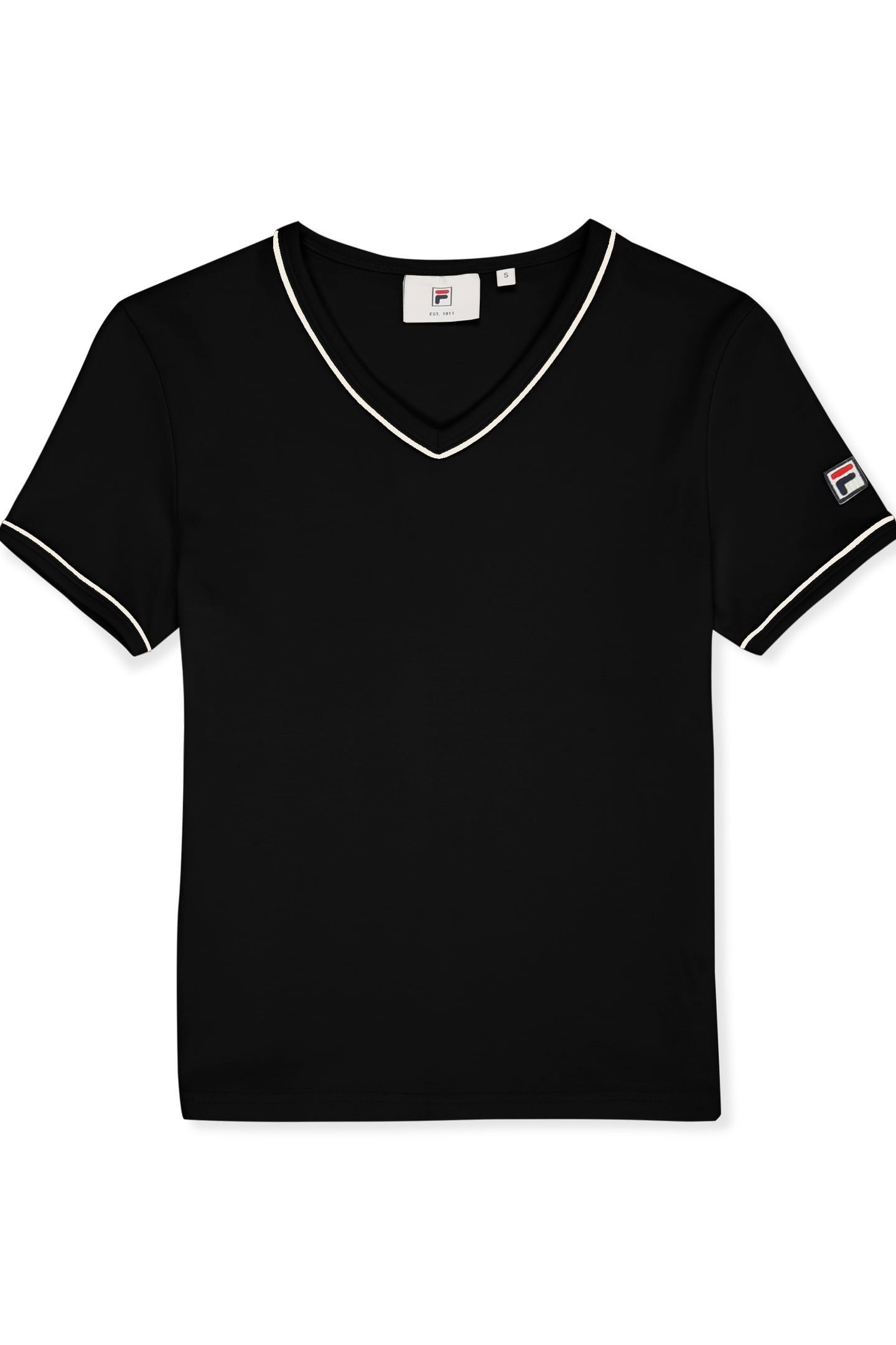 PORTELLO SLIM V-NECK T-SHIRT BLACK 5