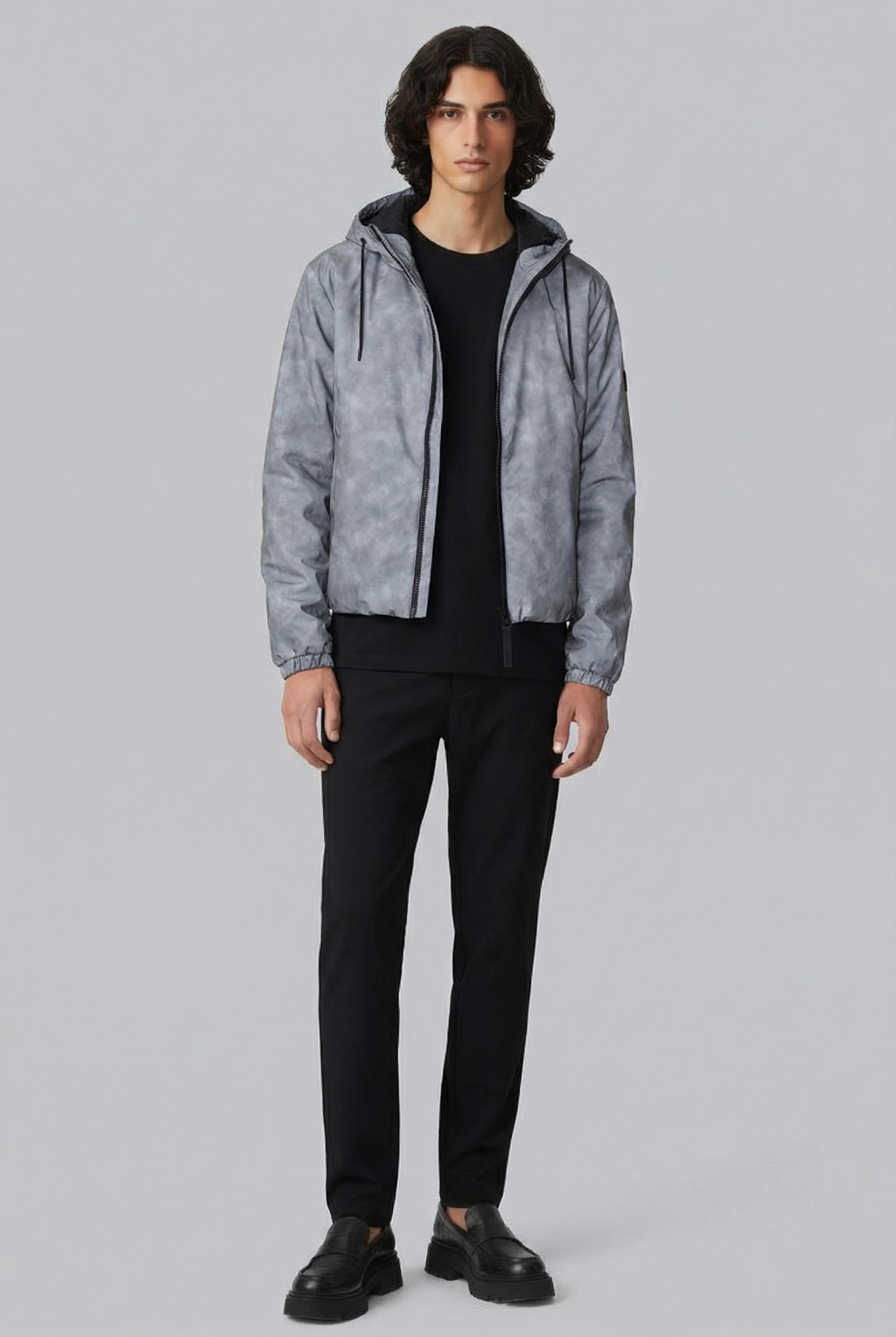 LOHJA SHORT INSULATED JACKET W3T1 DISTRESSED GREY UNISEX 4