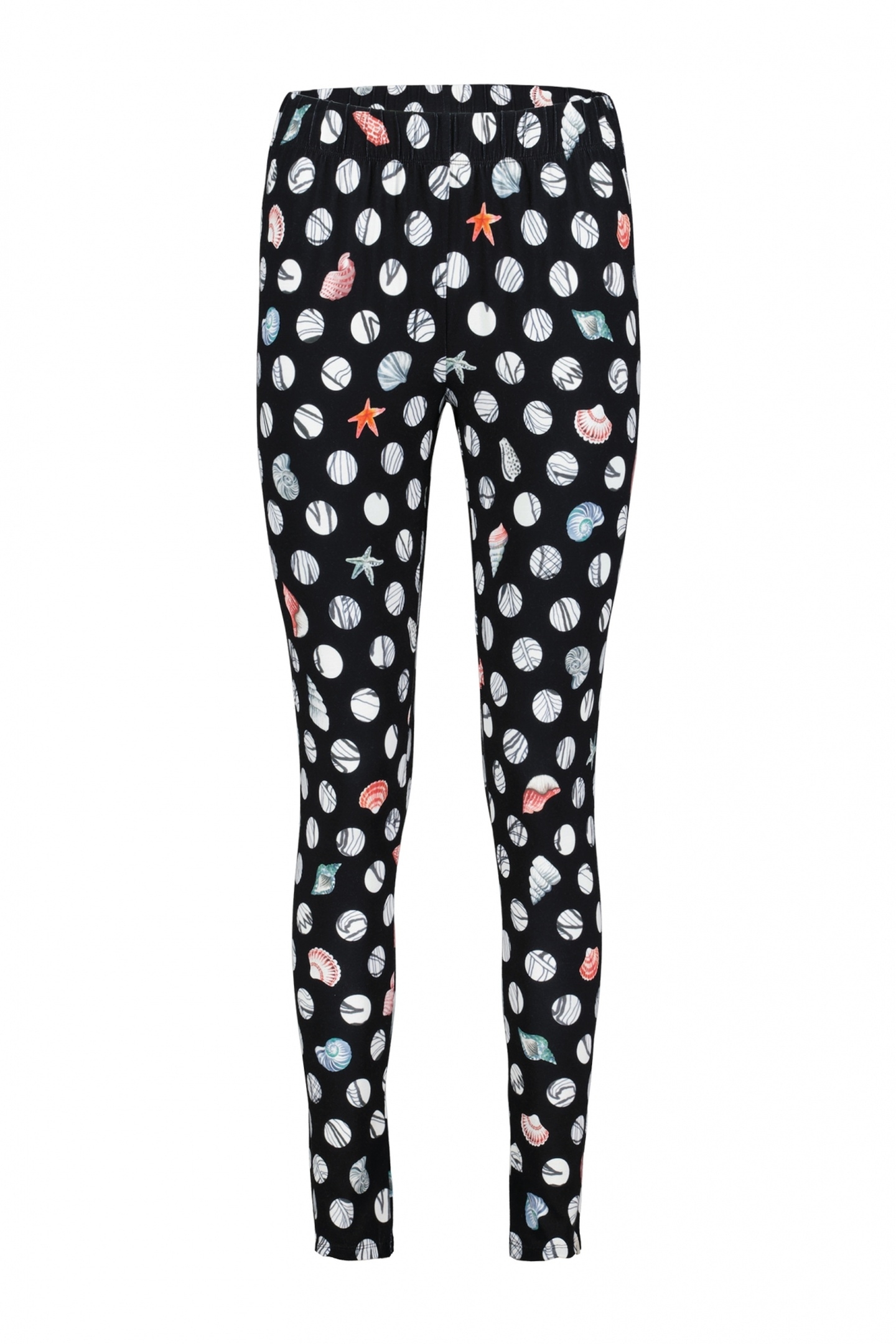 BASIC LEGGING IN BLACK WITH CORAL COVE PRINT 4