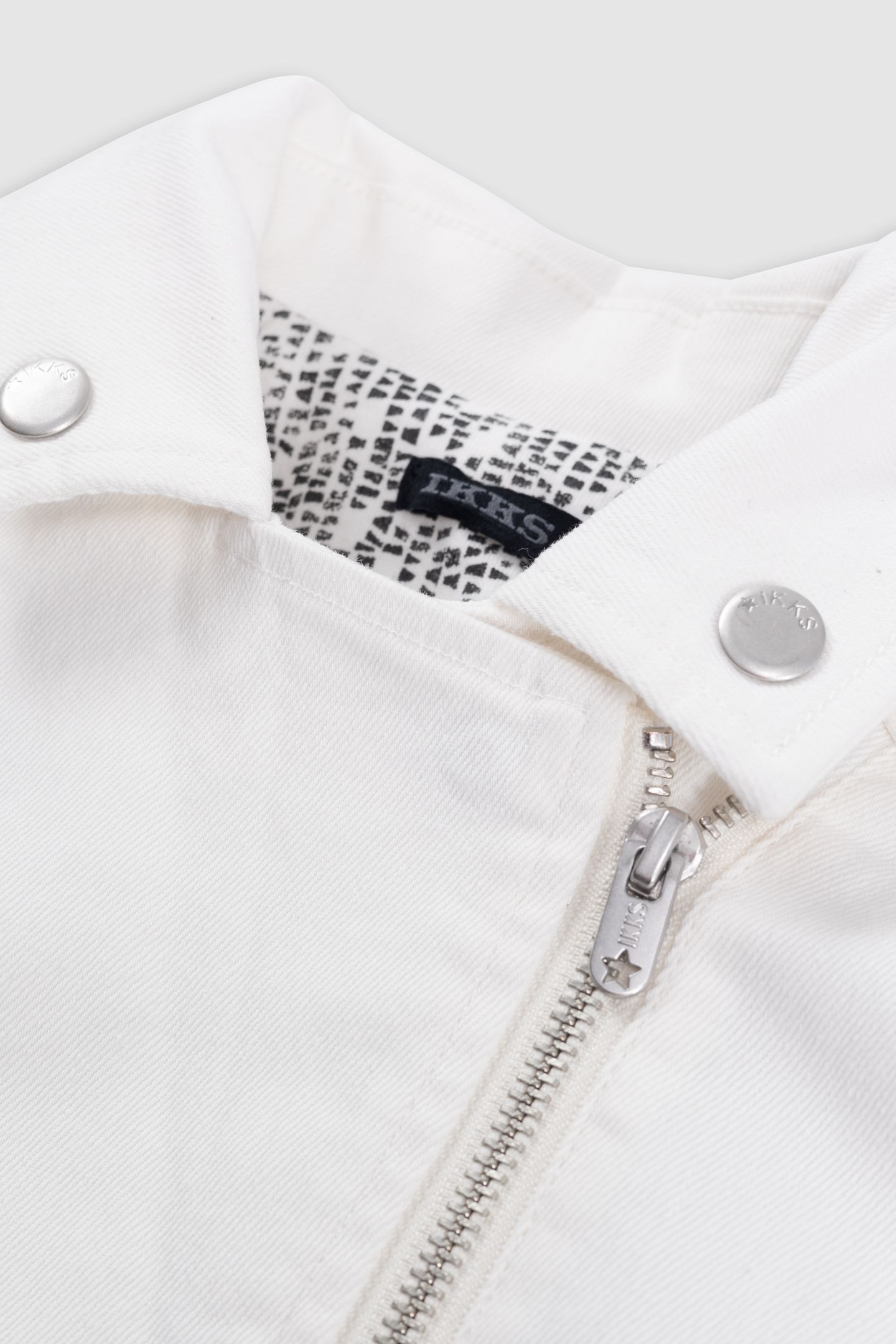 ECRU DENIM BIKER JACKET 6