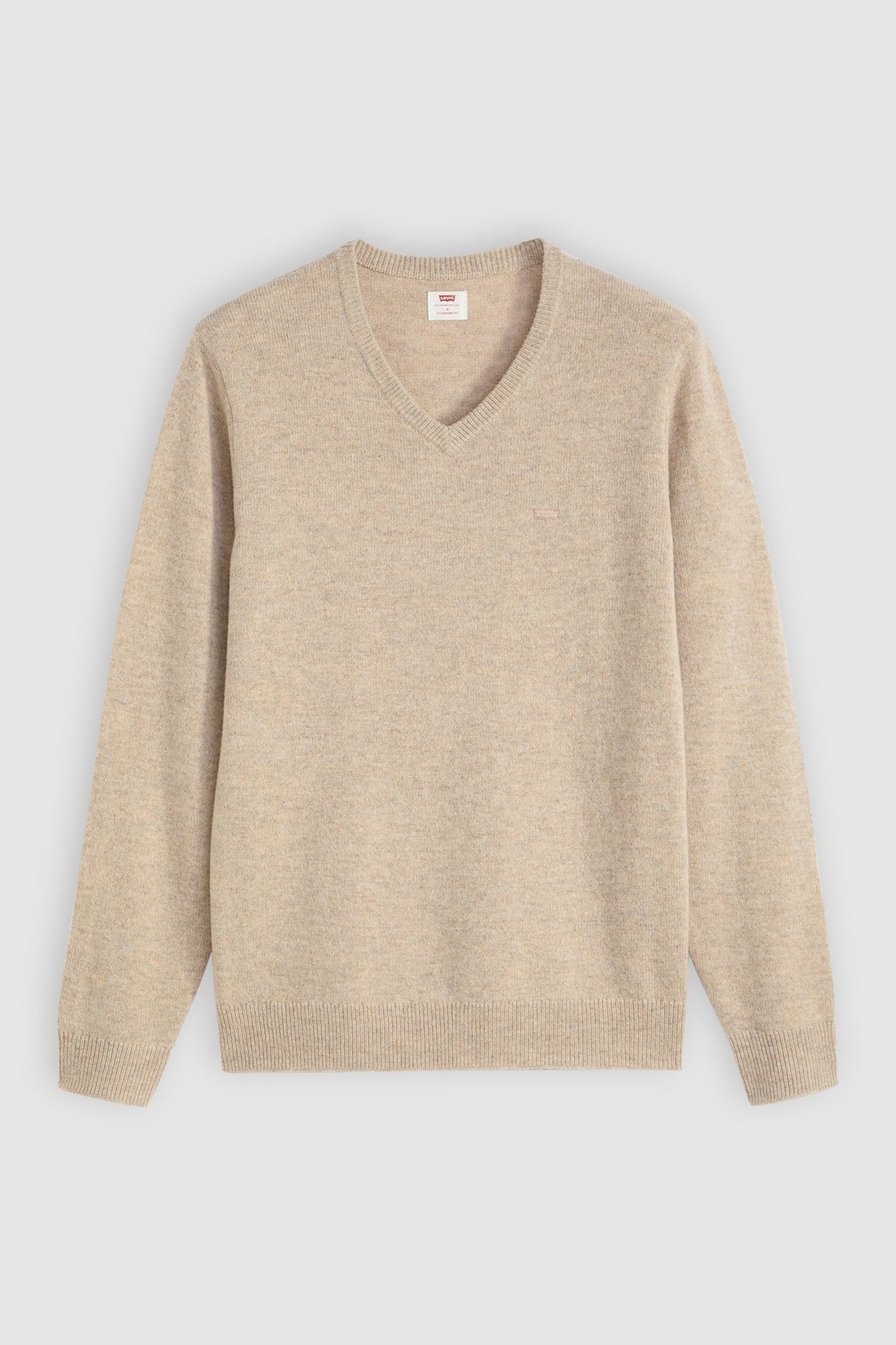 V NECK HM SWEATER FUNGI HEATHER 5