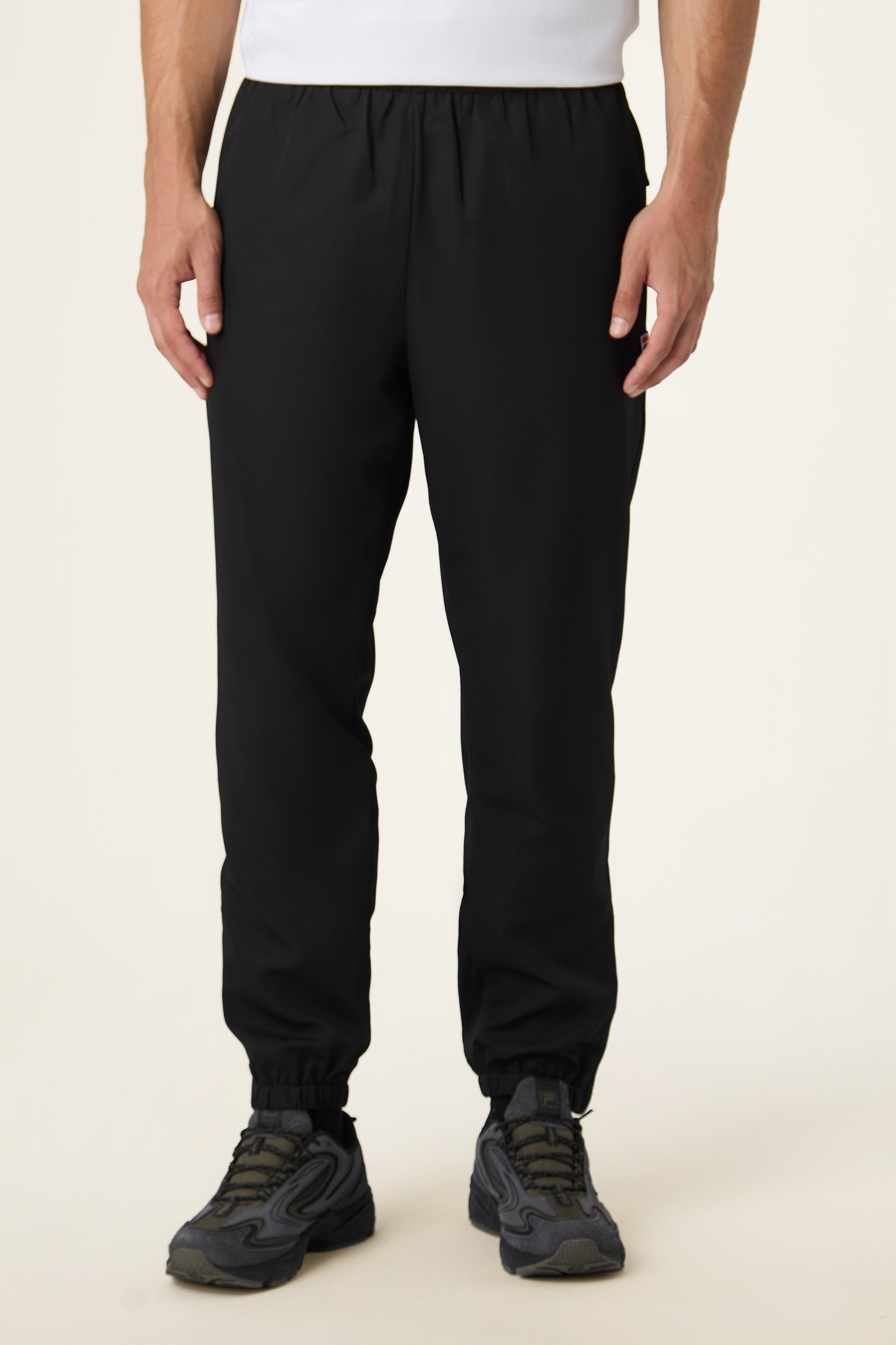 SAN SIRO REGULAR WOVEN TRACK PANTS BLACK 1