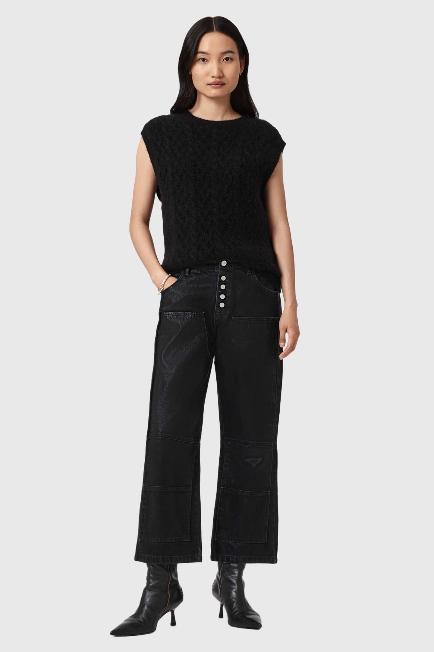 TAY CARPENTER JEAN COATED BLACK 2