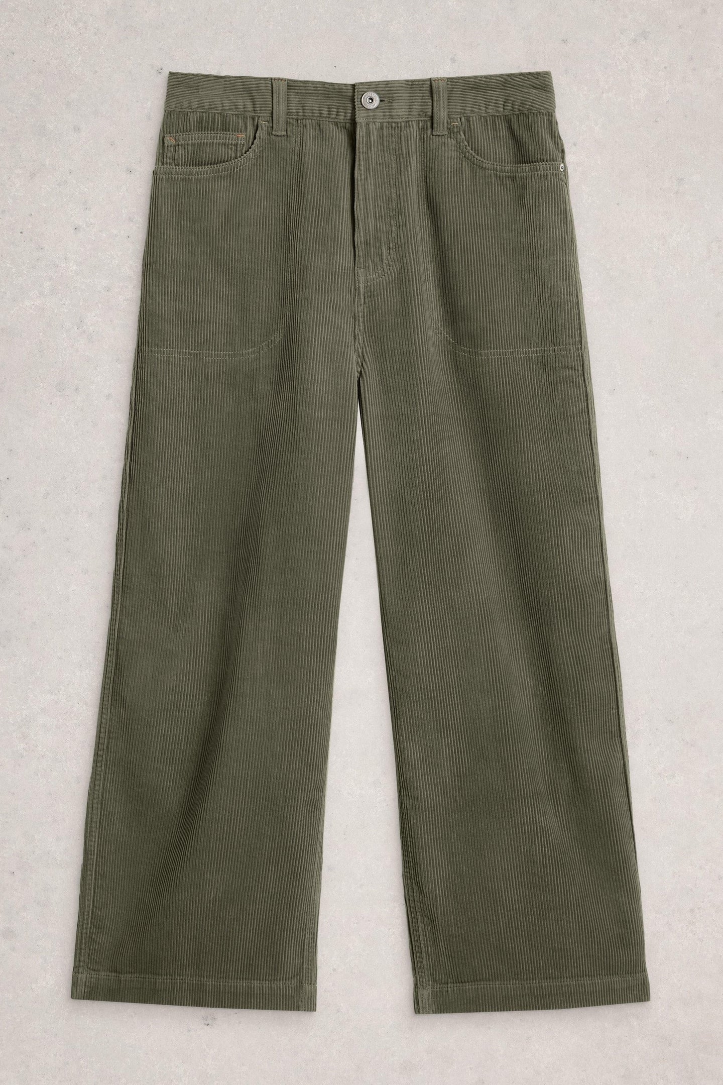 TIA CORD WIDE LEG CROP MID GREEN 4