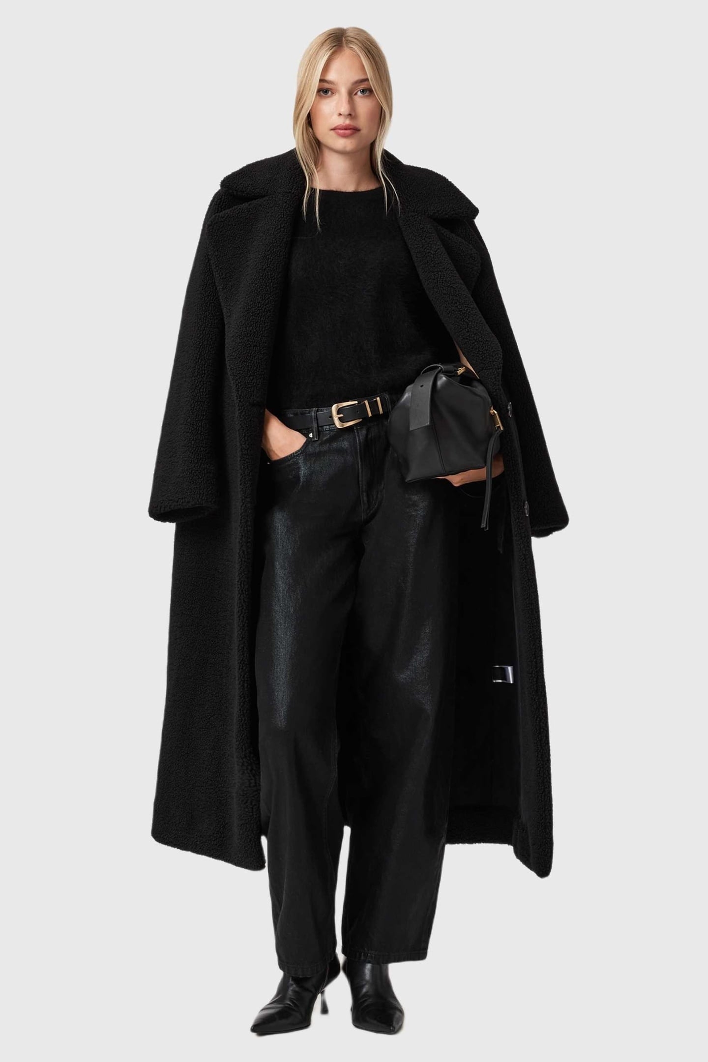 FREDDIE FUR COAT BLACK 2