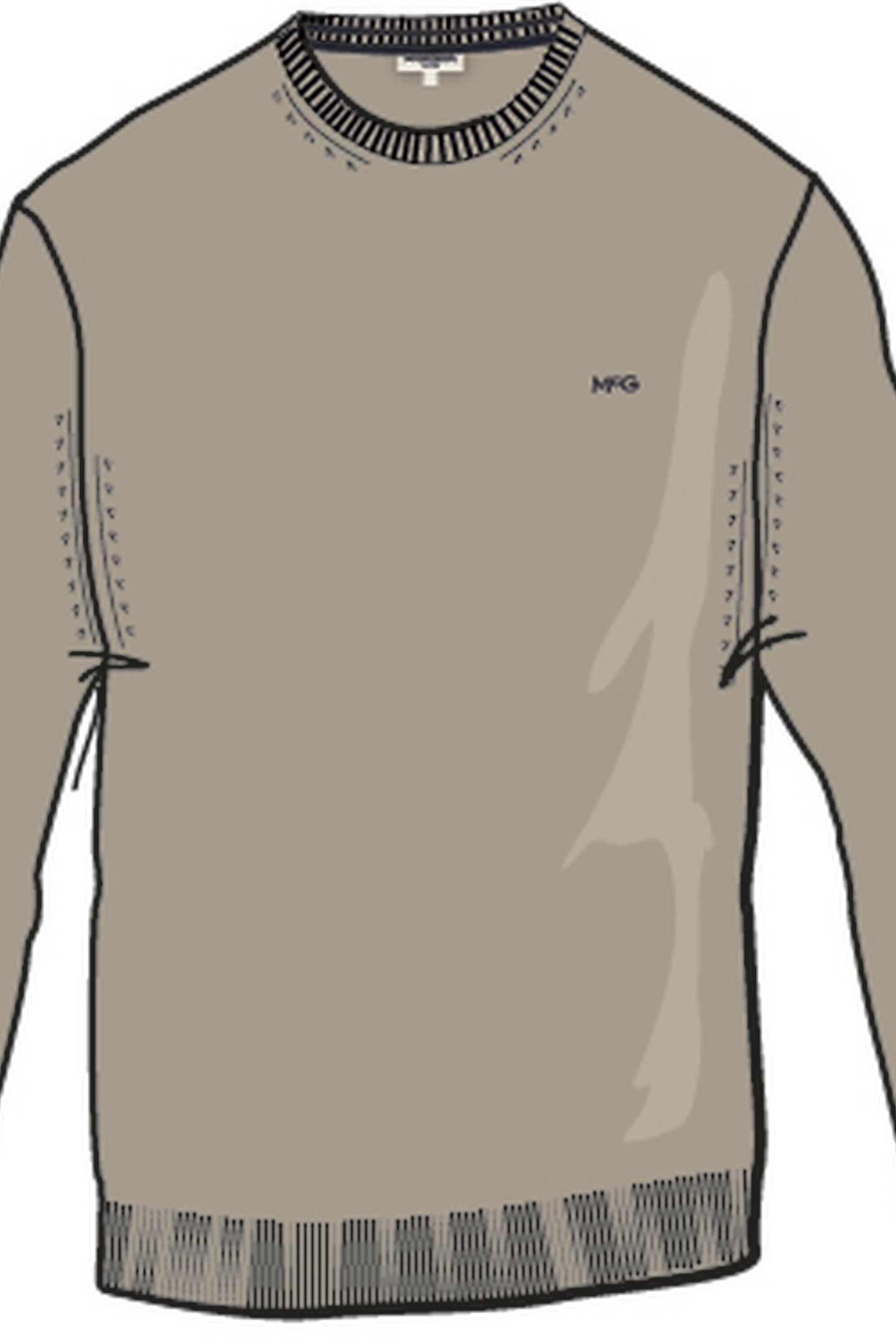 C-NECK SWEATER SAND 3