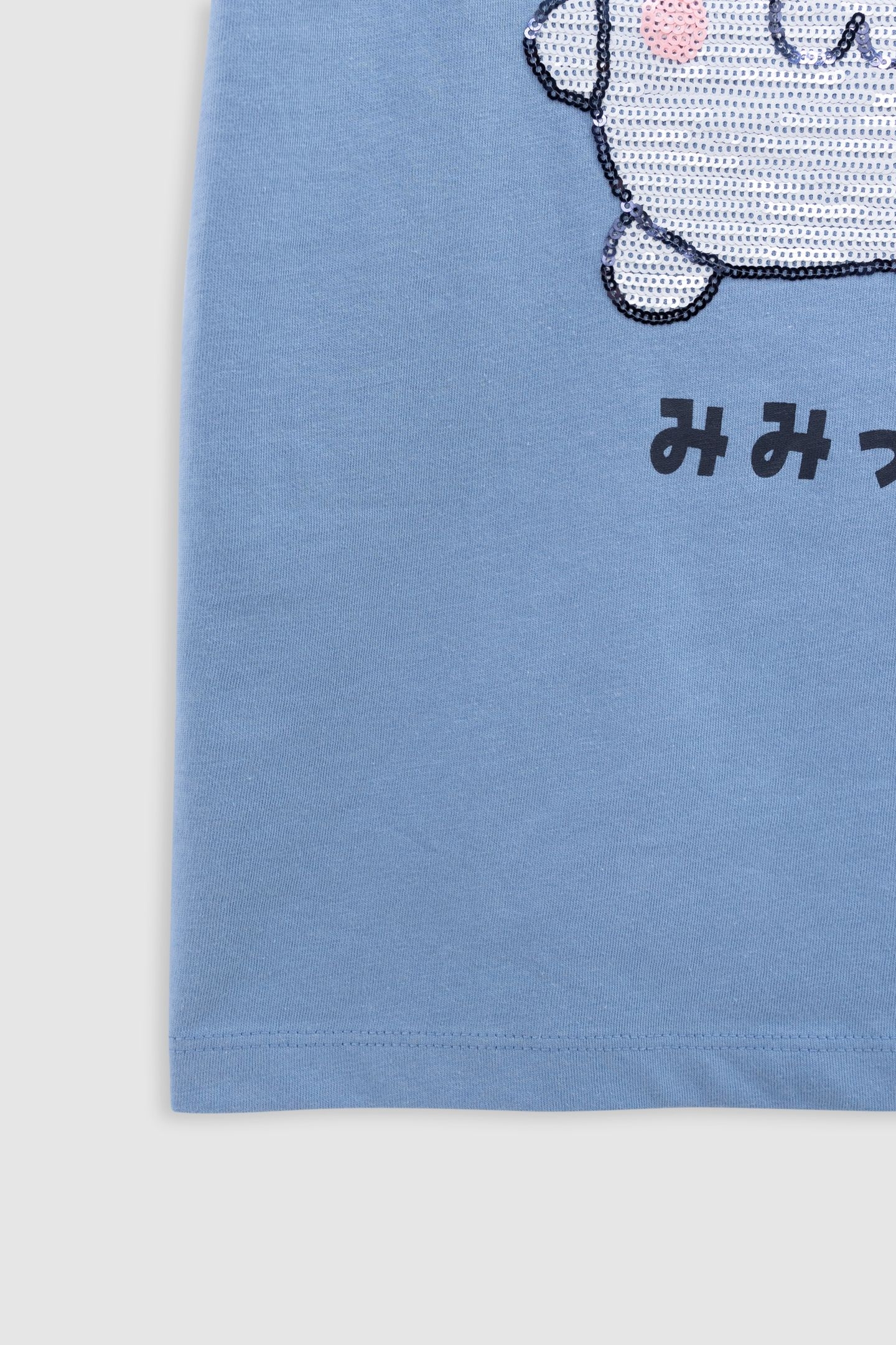 SEQUINED ORGANIC BLUE T-SHIRT TAMAGOTCHI X IKKS 4