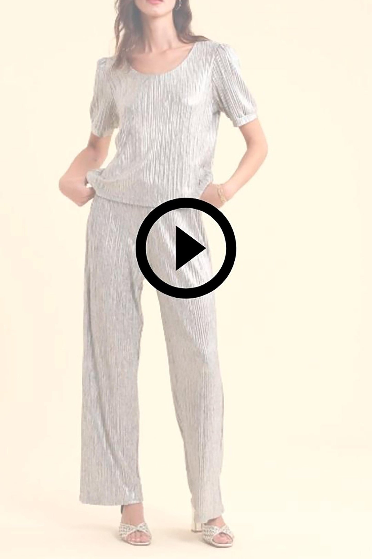 GREY PLEATED TROUSERS, DECORATIVE GOLD STRIPES GOLD 4