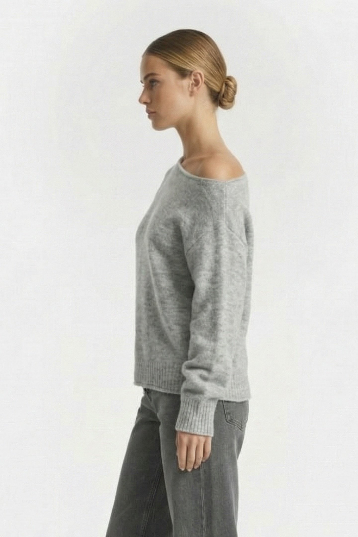 LUPIN PULLOVER LIGHT GREY MELANGE 3
