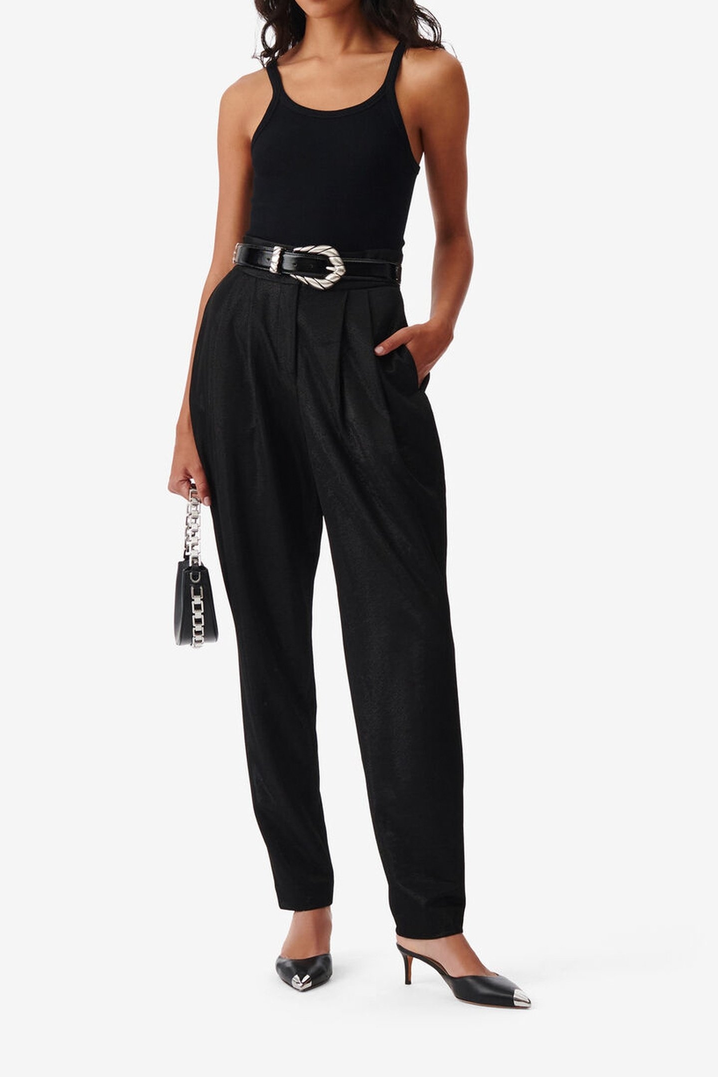 MARONA TROUSER SHINY BLACK 1