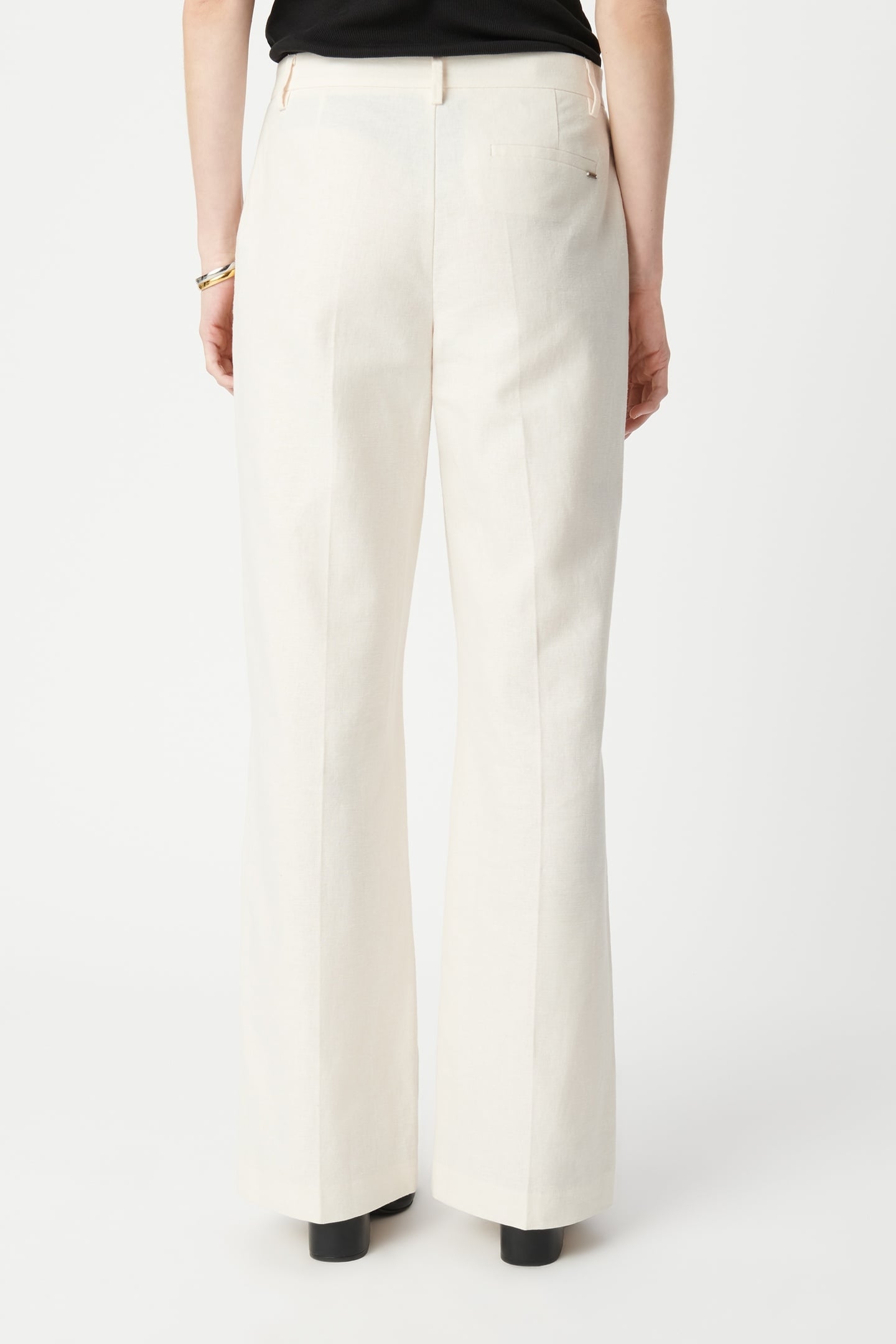 ECRU LINEN AND COTTON SUIT PANTS 3