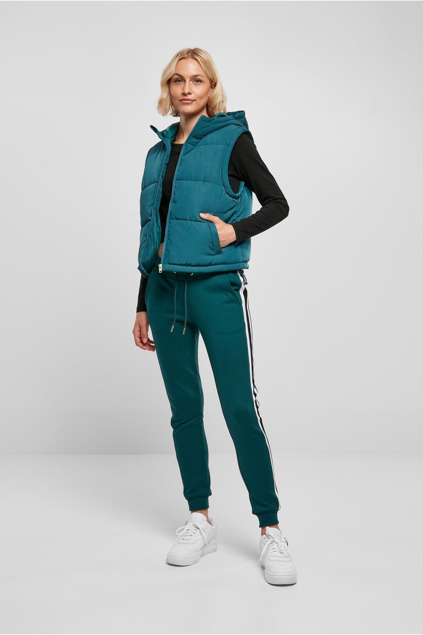 LADIES RECYCLED TWILL PUFFER VEST JASPER 3