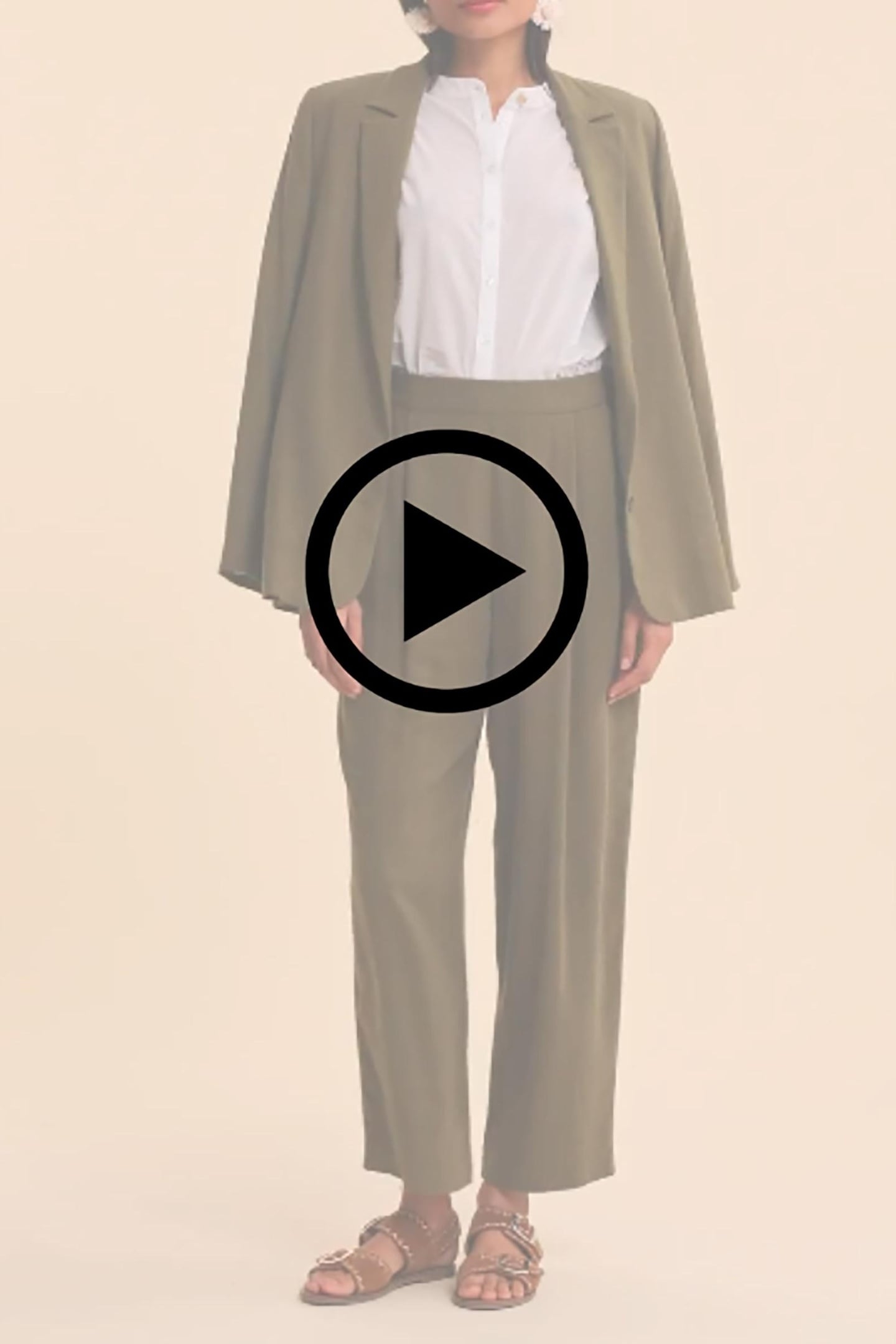 KHAKI LINEN BLEND SUIT JACKET KHAKI 3