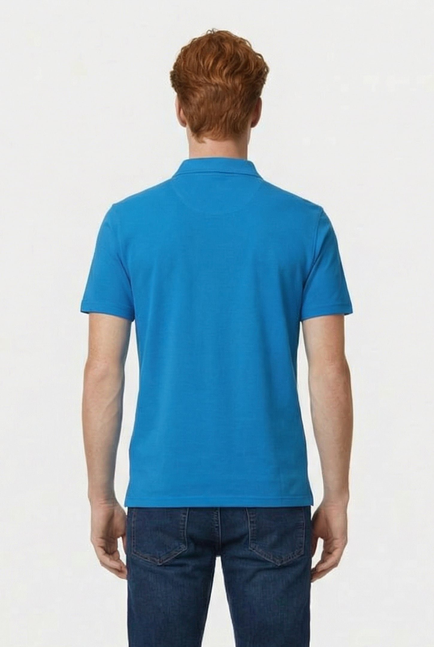 MEN'S POLOSHIRT POCKET SOLID BLUE LAKE 2
