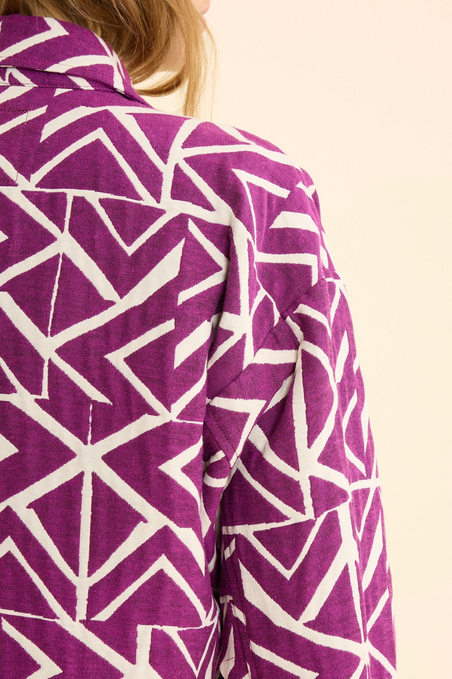 JACQUARD VIOLET JACKET WITH GRAPHIC PATTERN VIOLINE 6