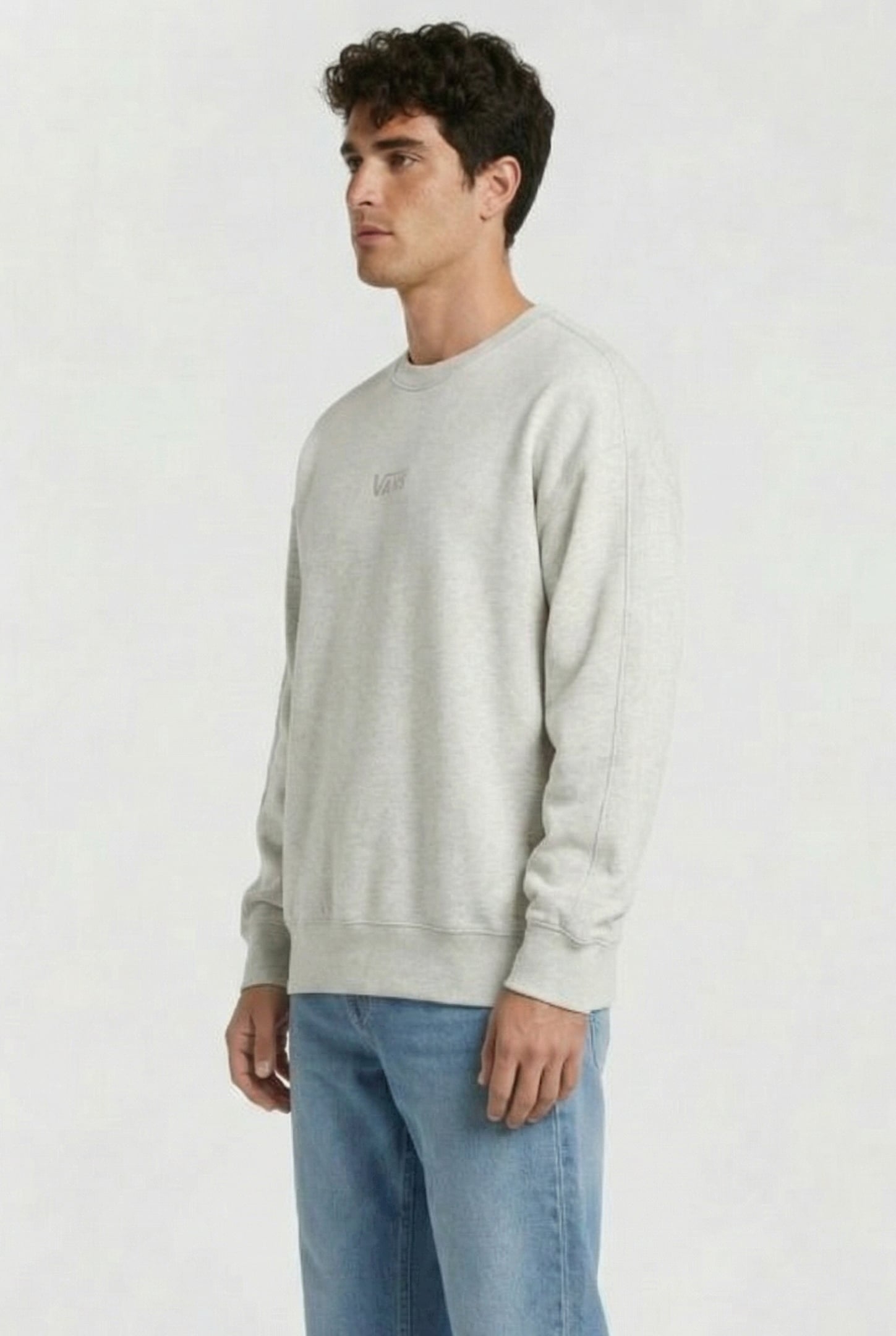 LX PREMIUM CREW FLEECE ASH HEATHER 3
