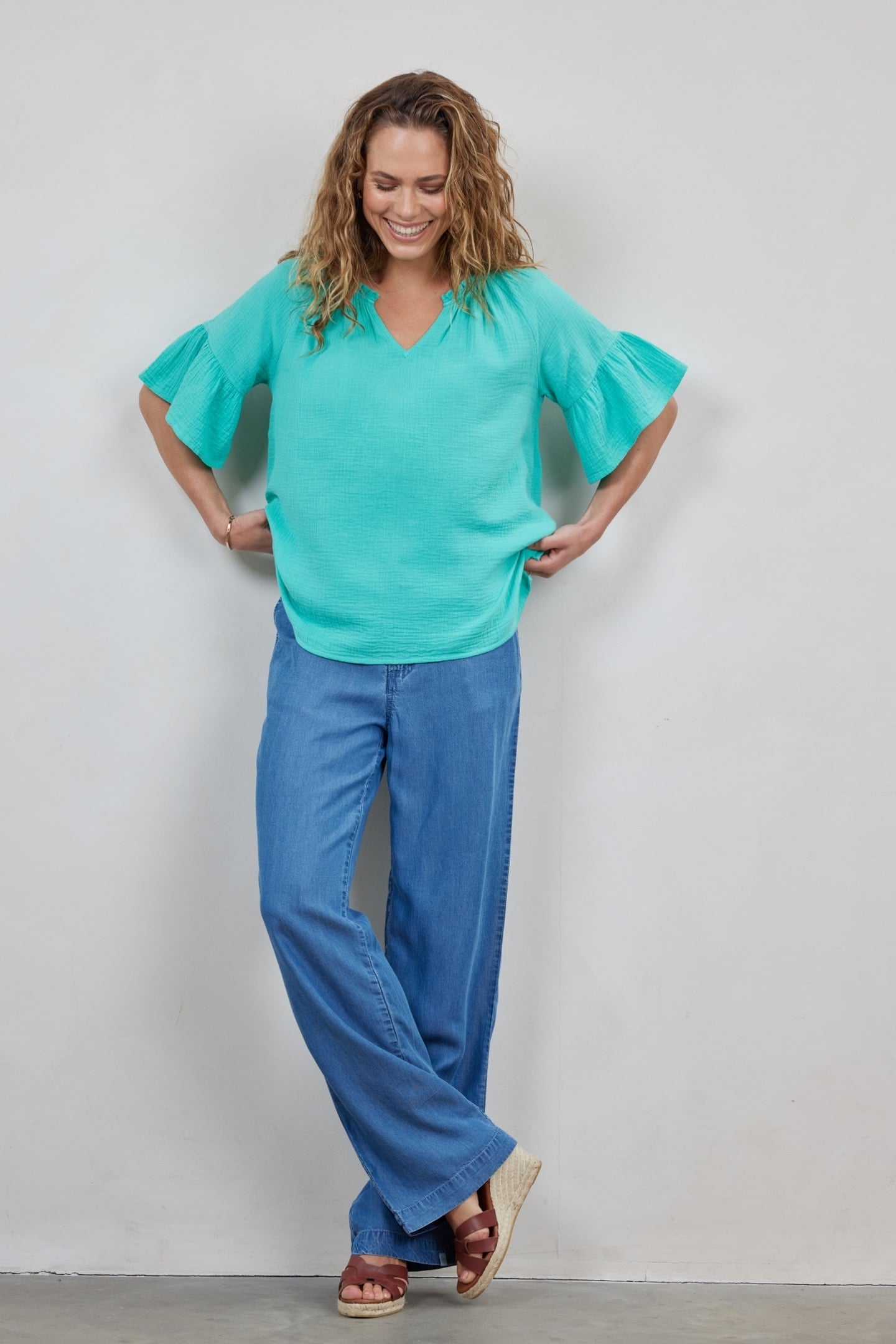 BLOUSE RUBY IN ELECTRIC GREEN 1