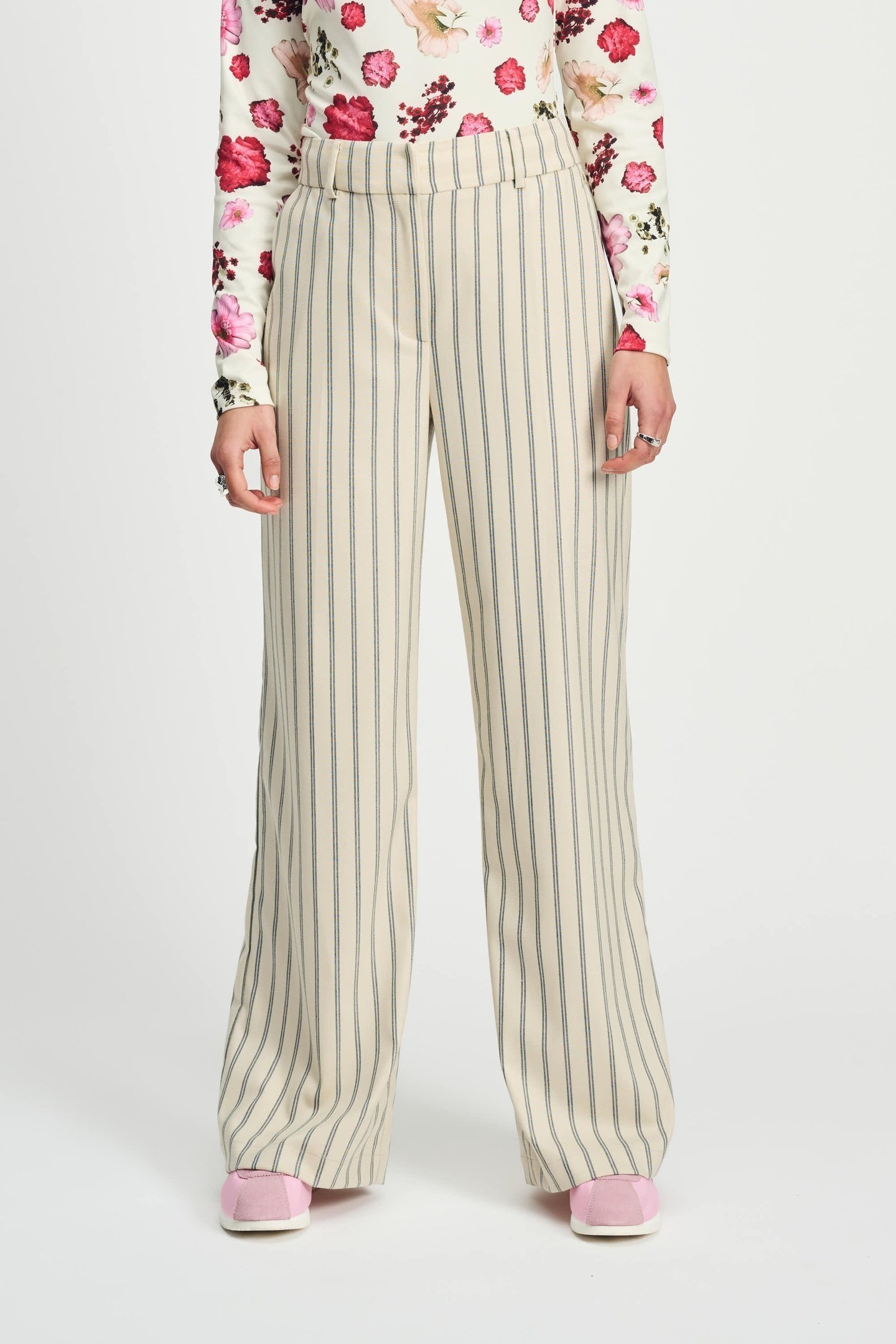 PANTS - STRIPED CREAM BEIGE 2