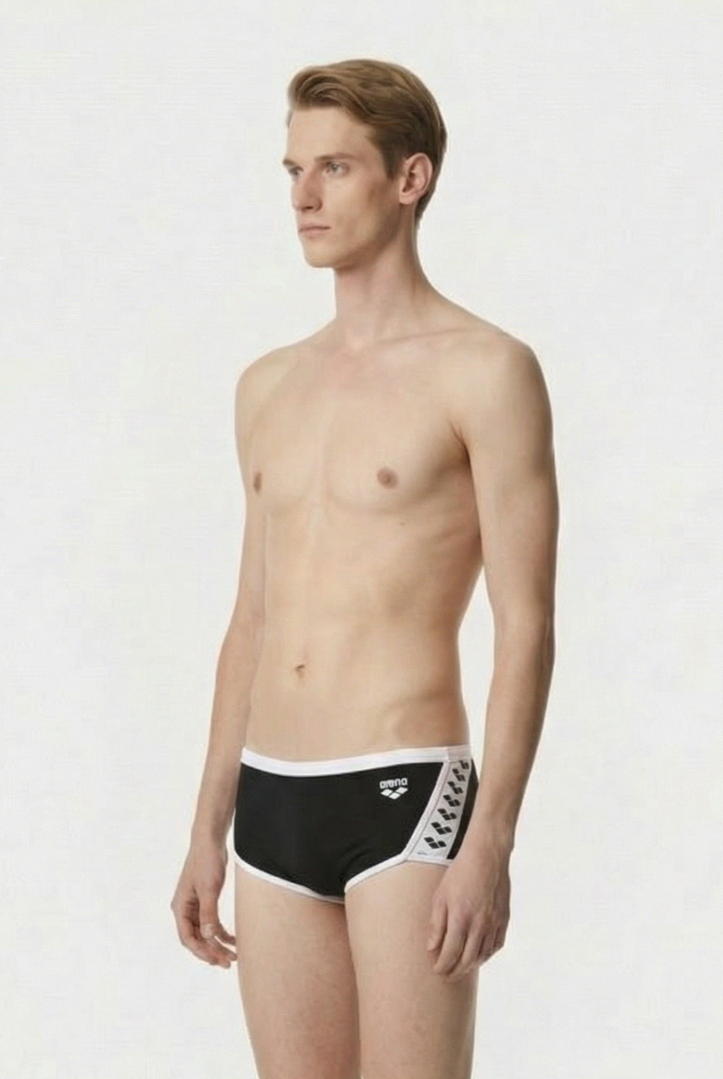 M TEAM STRIPE LOW WAIST SHORT BLACK WHITE 3