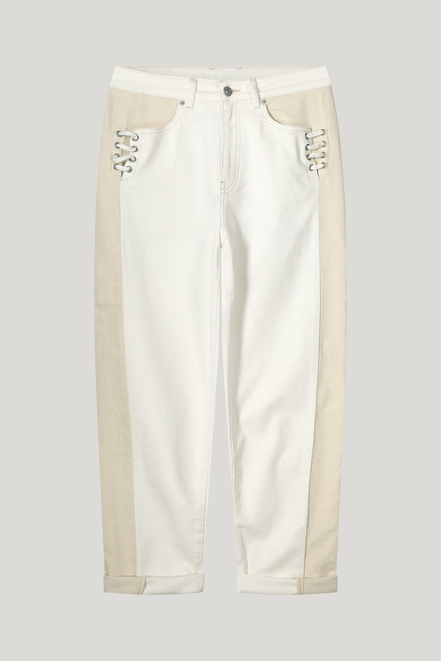 MOM'S FIT JEANS COMFI COTTON TWILL WHITE DENIM 3