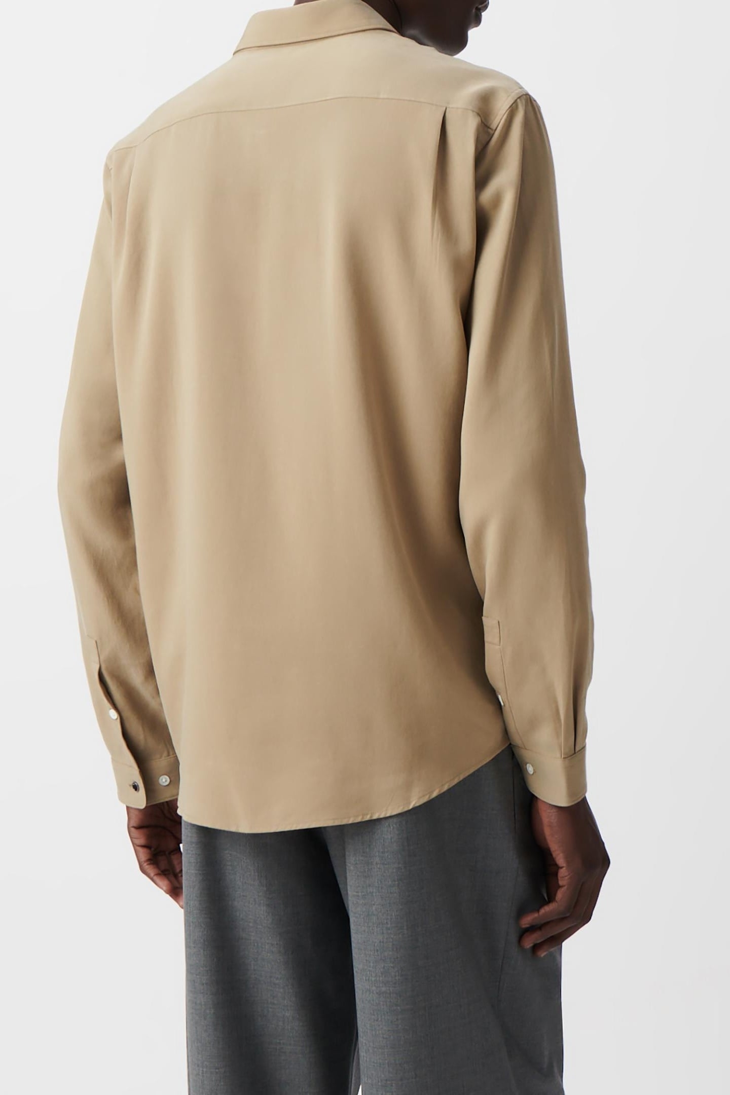 BEIGE LYOCELL® LENZING™ ECOVERO™ REGULAR SHIRT 3