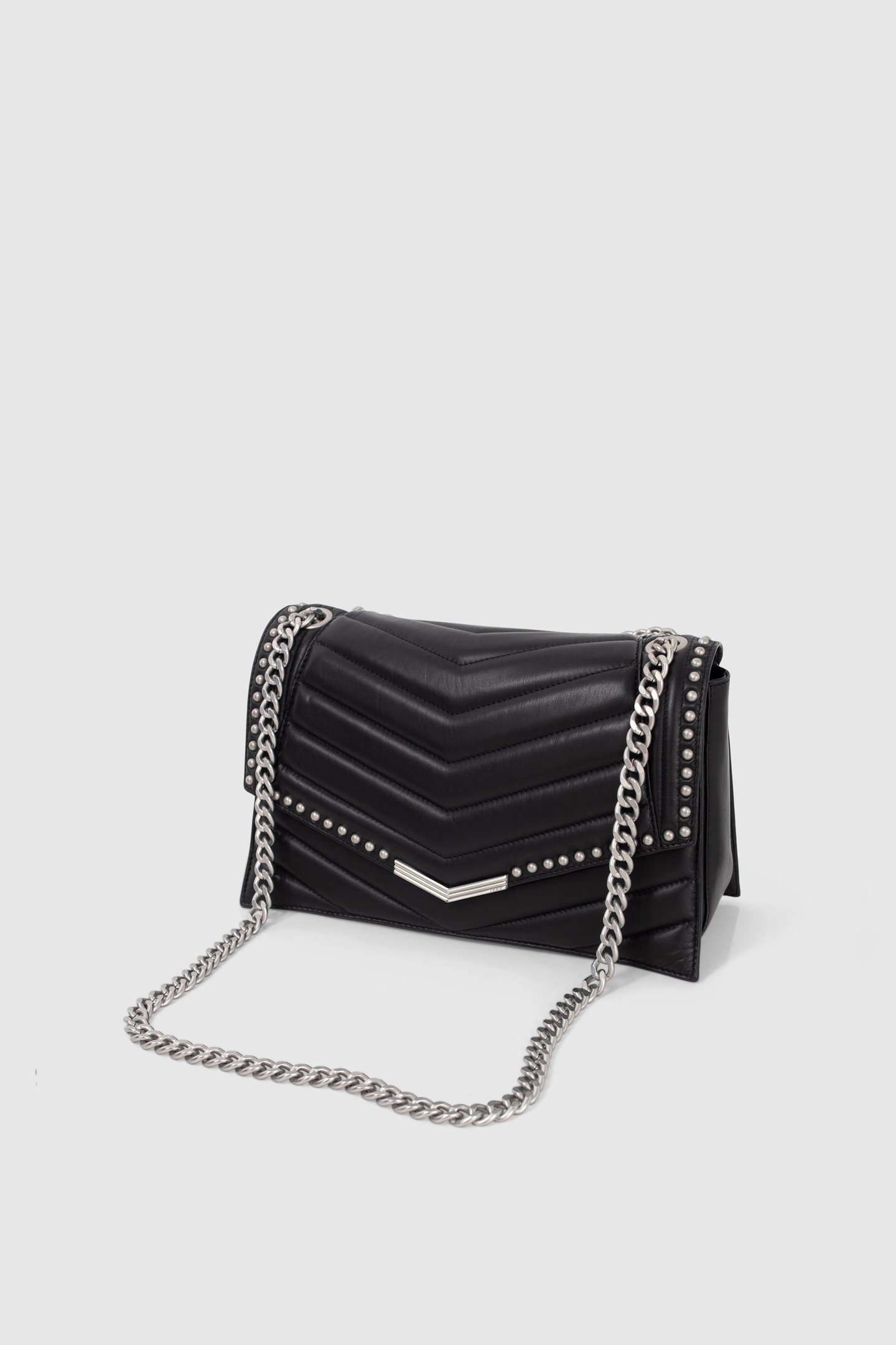 BLACK STUDDED LEATHER THE 1 ROCK BAG SIZE L 5