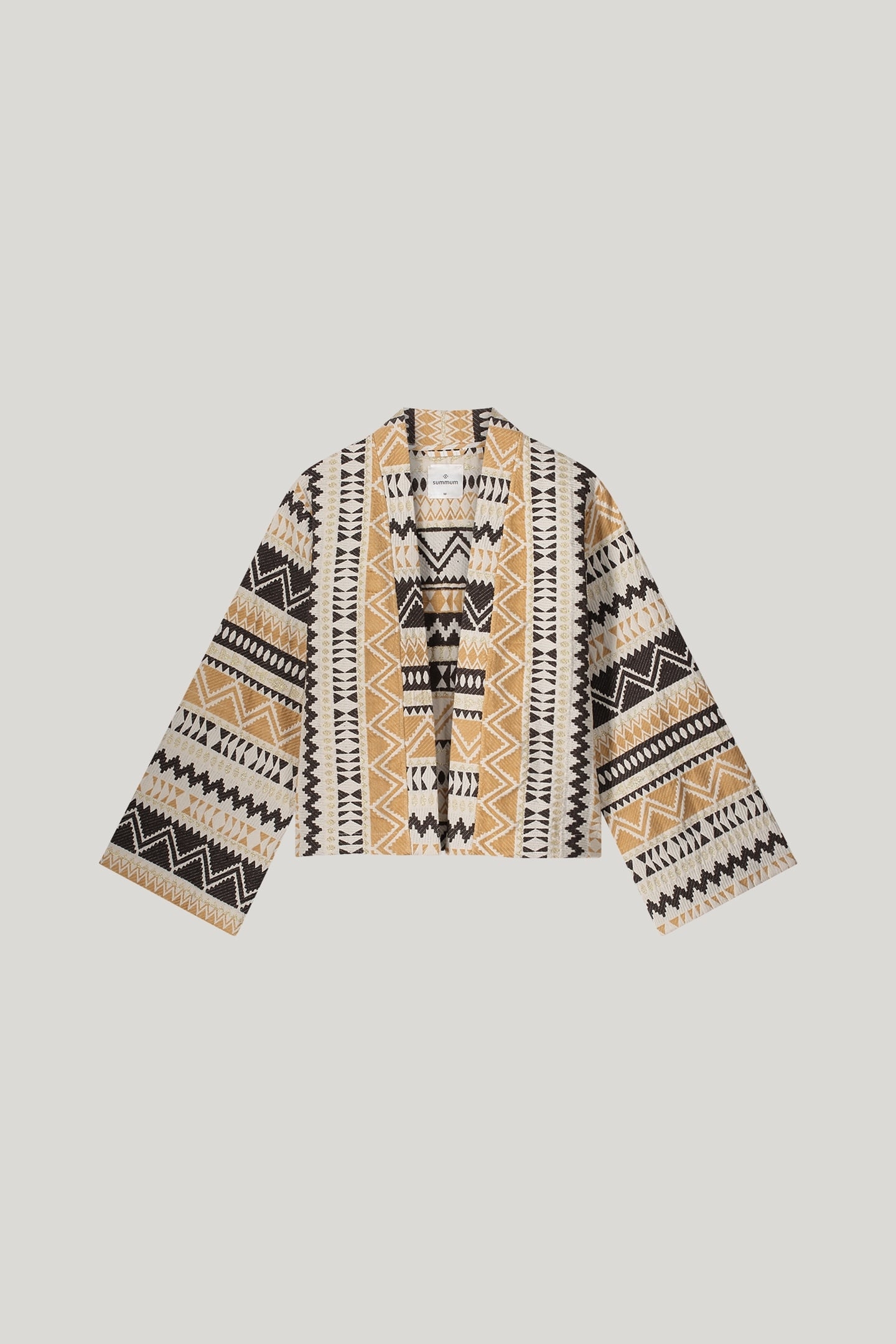 SHORT JACKET GEO AZTEK SOFT CAMEL 4