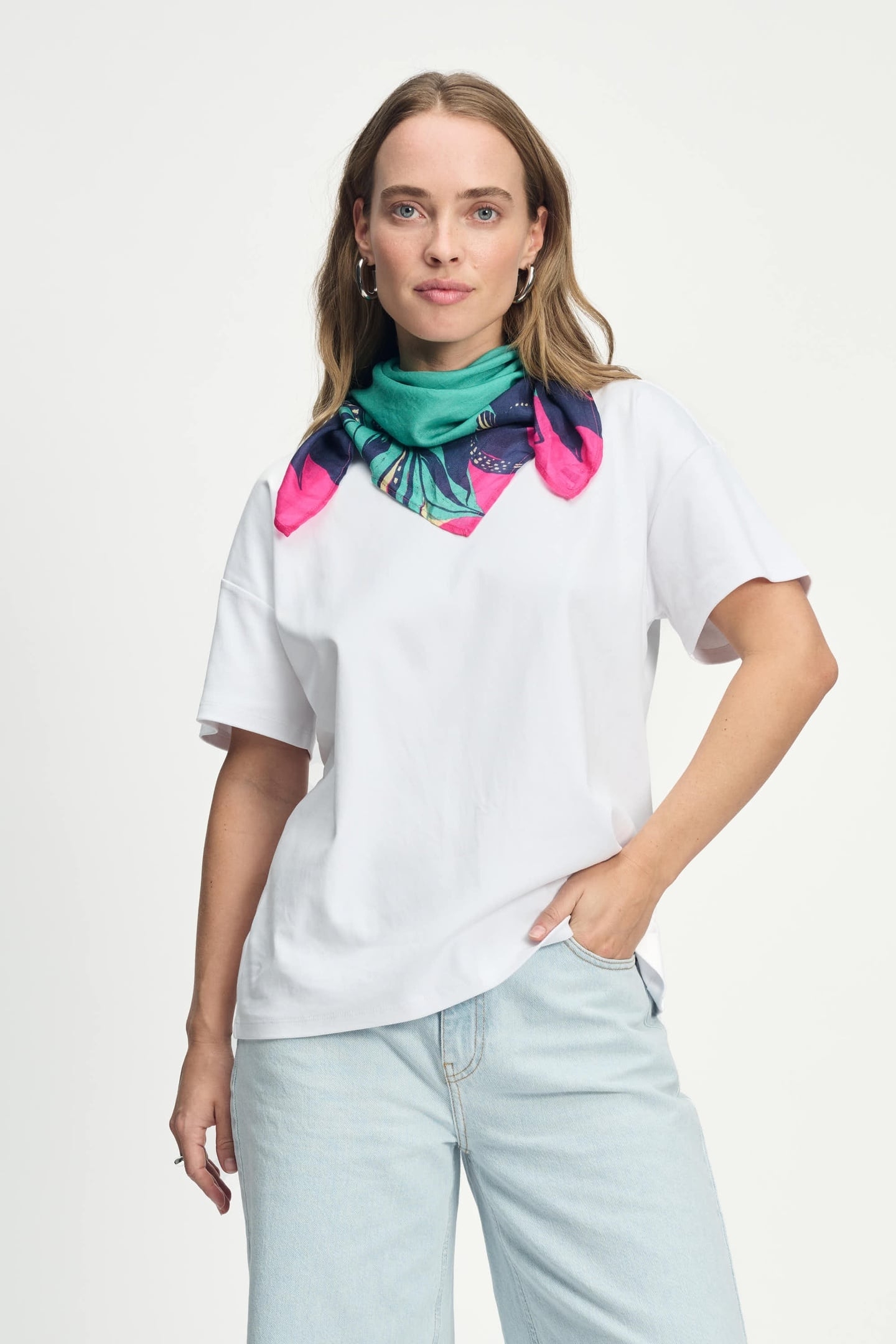 SHAWL - FRESH GREEN FLORAL 1