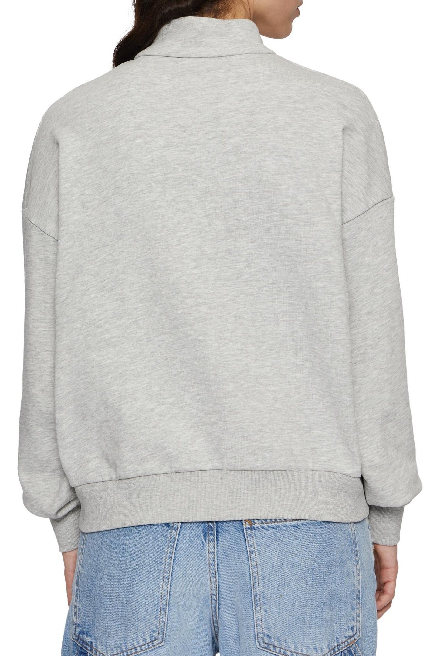 LACHY OVERSIZED HALF ZIP SWEATER LIGHT GREY MELANGE 3