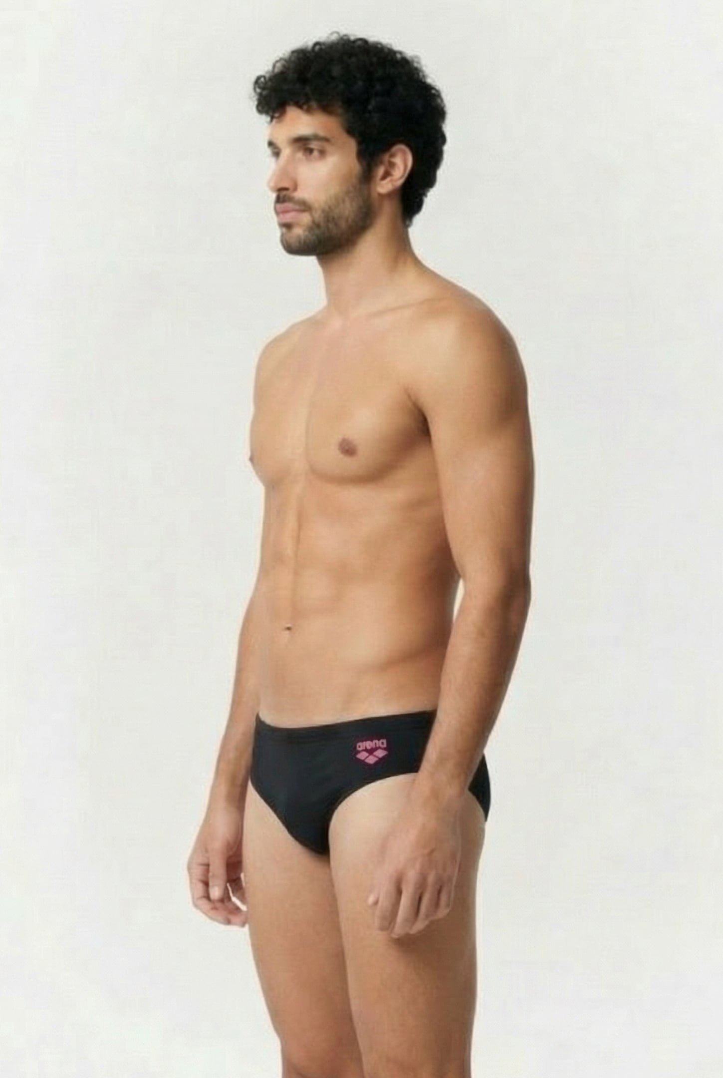 MEN'S ARENA AIRBRUSH GRAPHIC SWIM BRIEFS BLACK 3