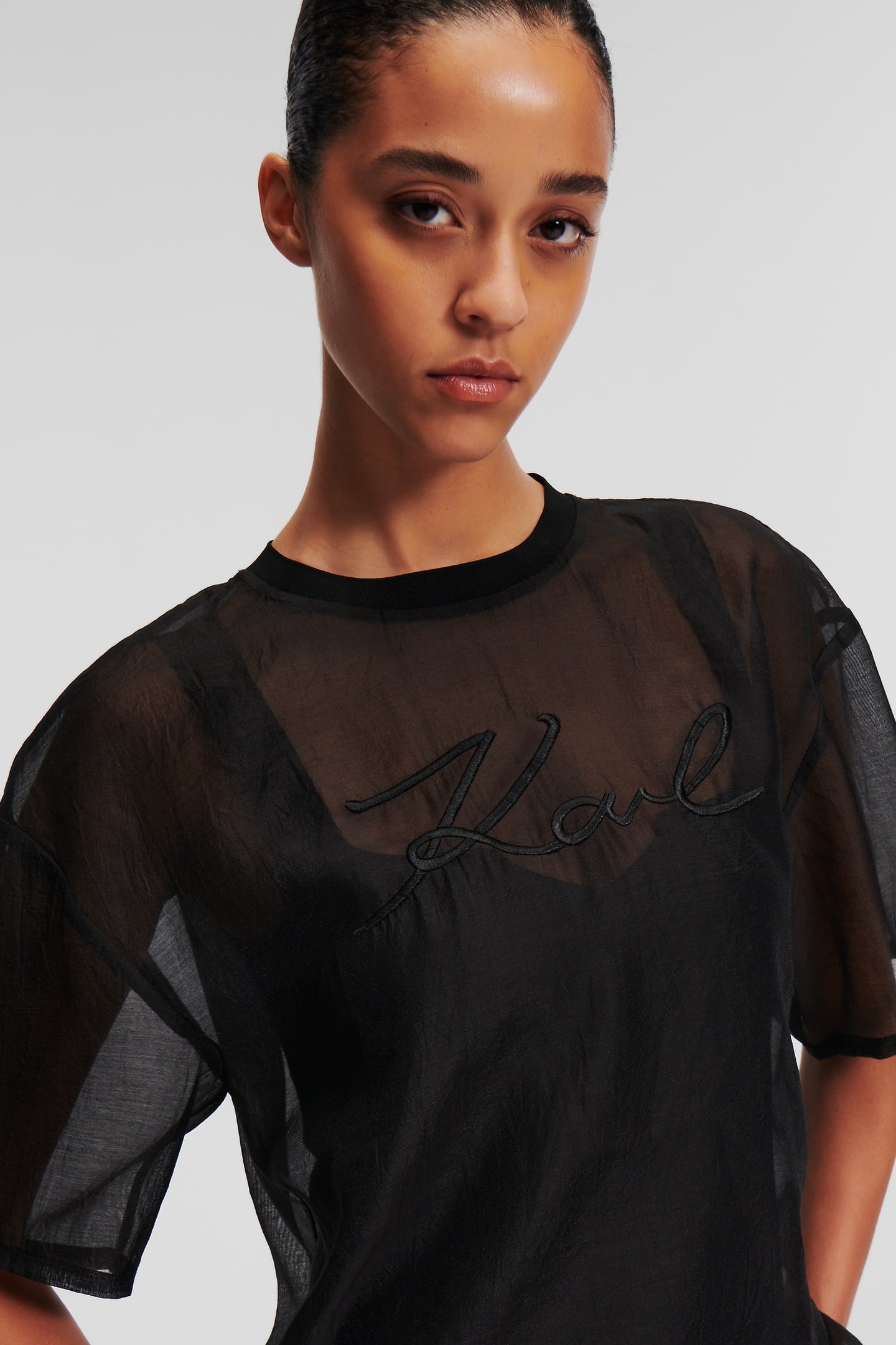 BLACK ORGANZA T-SHIRT 5