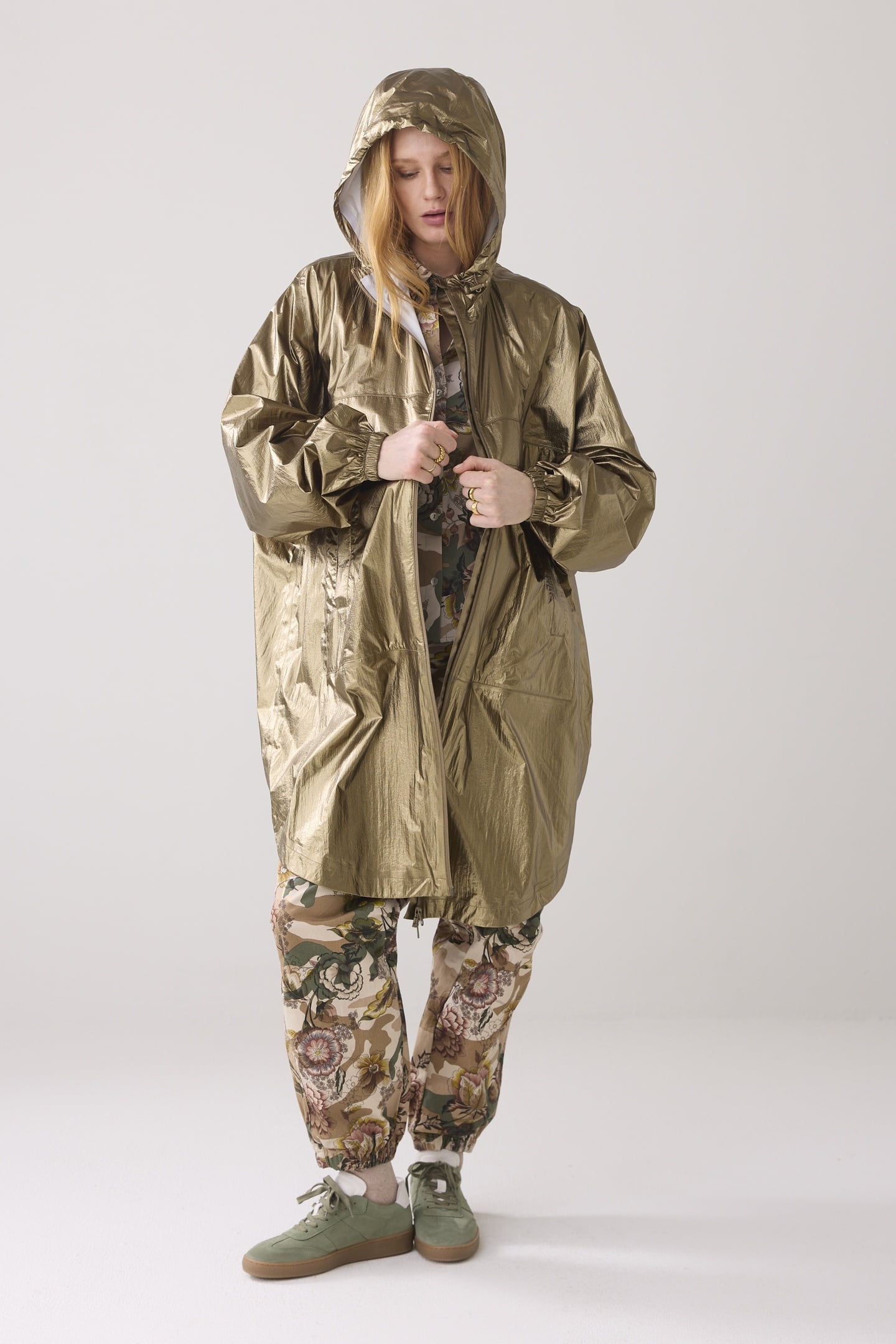 COAT METALLIC RAIN COMBAT GREEN 2