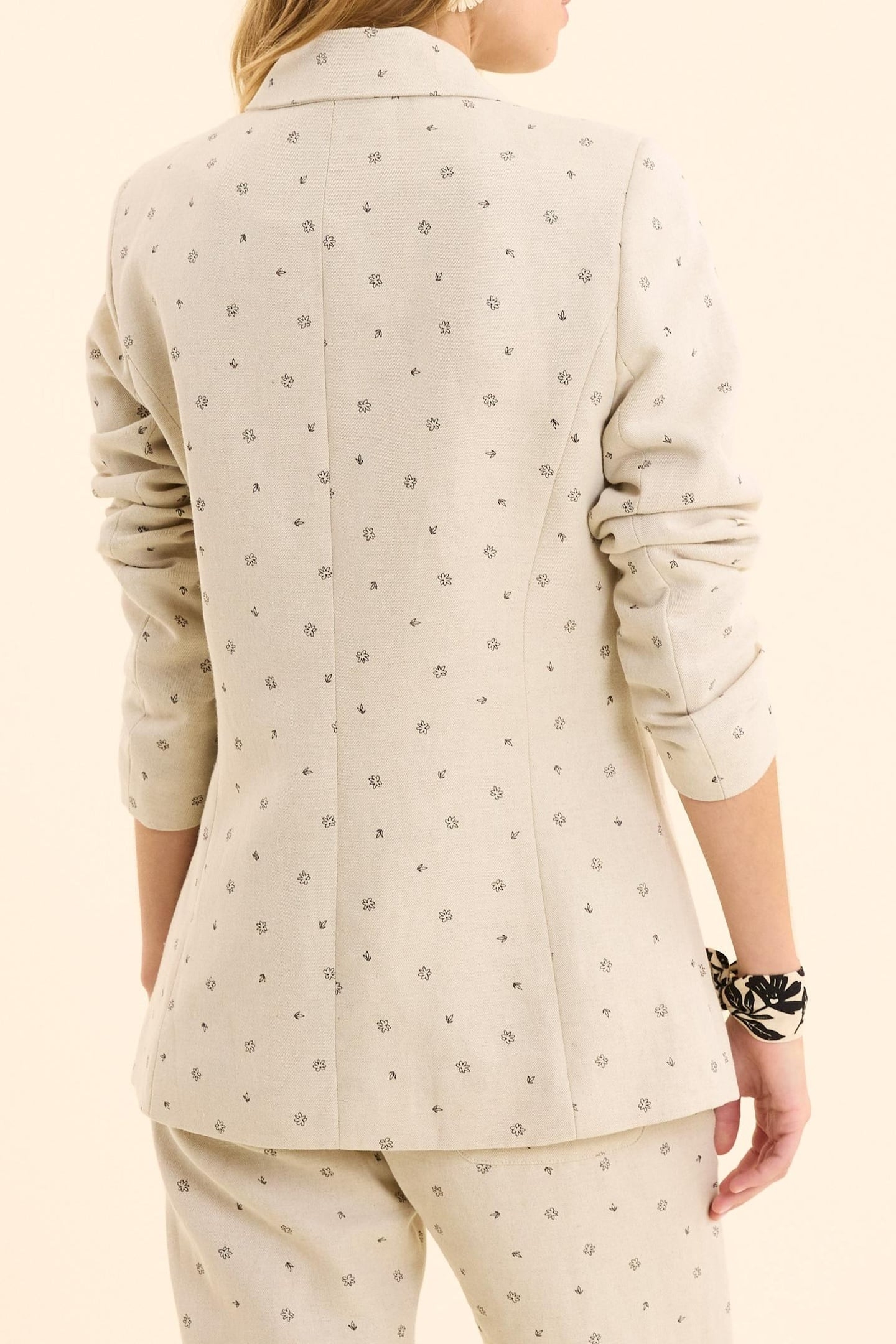 ECRU JACKET WITH MICRO FLOWER PRINT ECRU 3