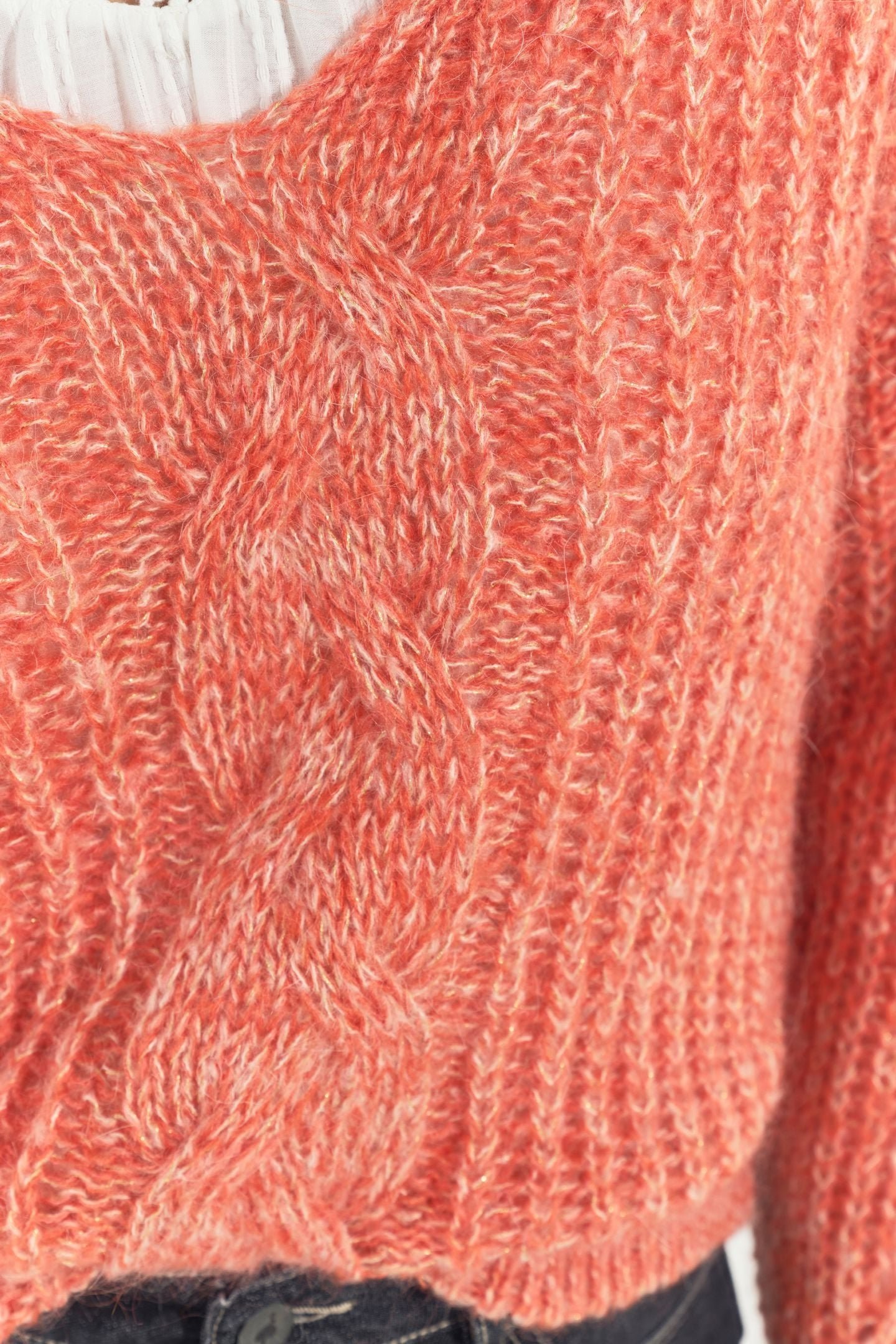 TIAGO - ORANGE REVERSIBLE KNIT SWEATER FRONT/BACK 8