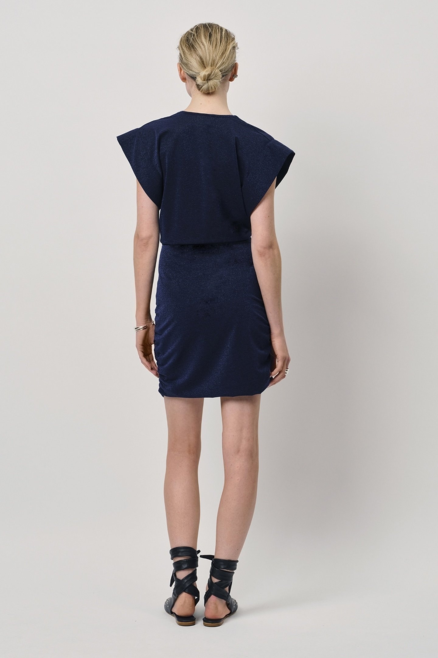 ISERI LUREX MINI DRESS SAPPHIRE BLUE 2