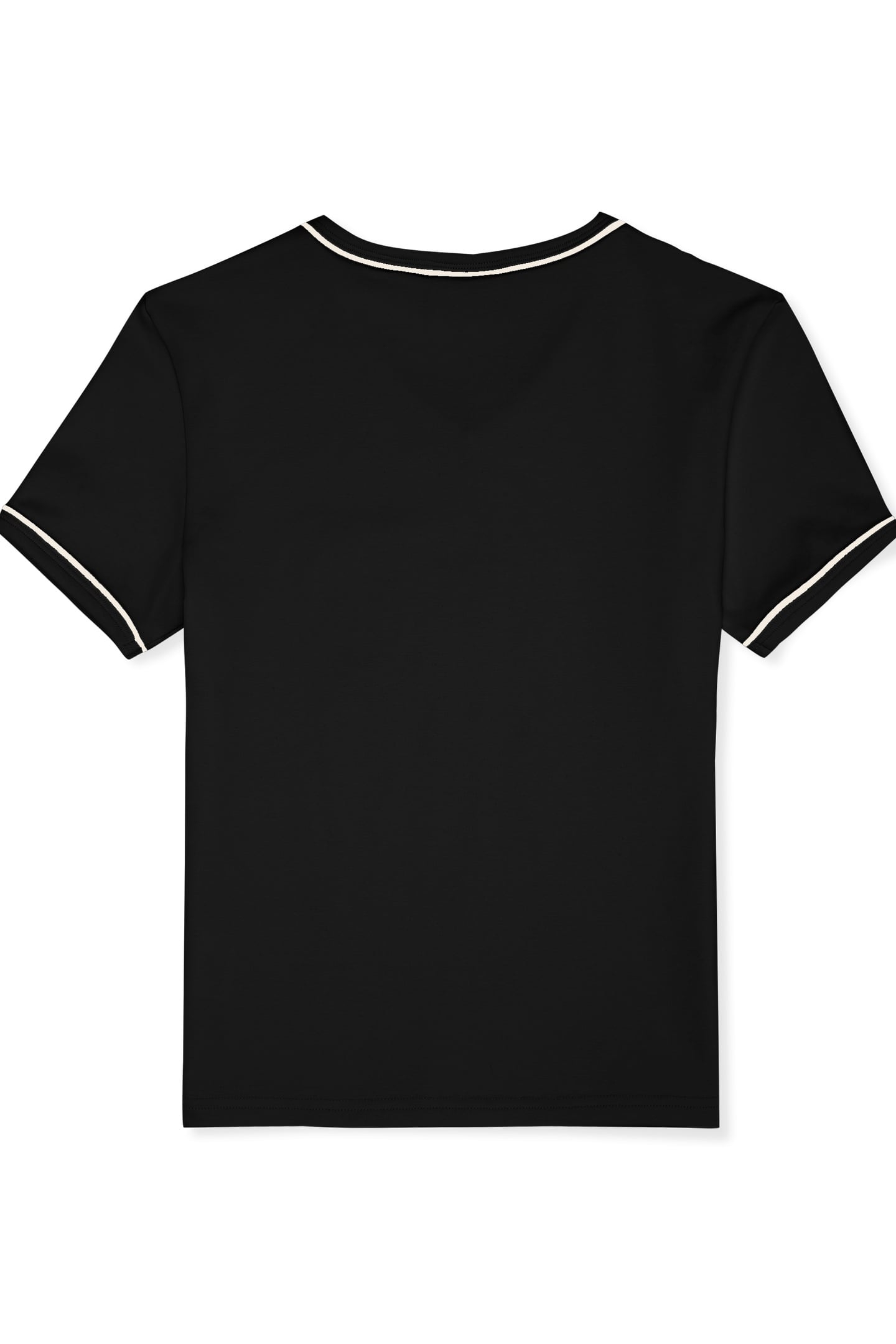 PORTELLO SLIM V-NECK T-SHIRT BLACK 4