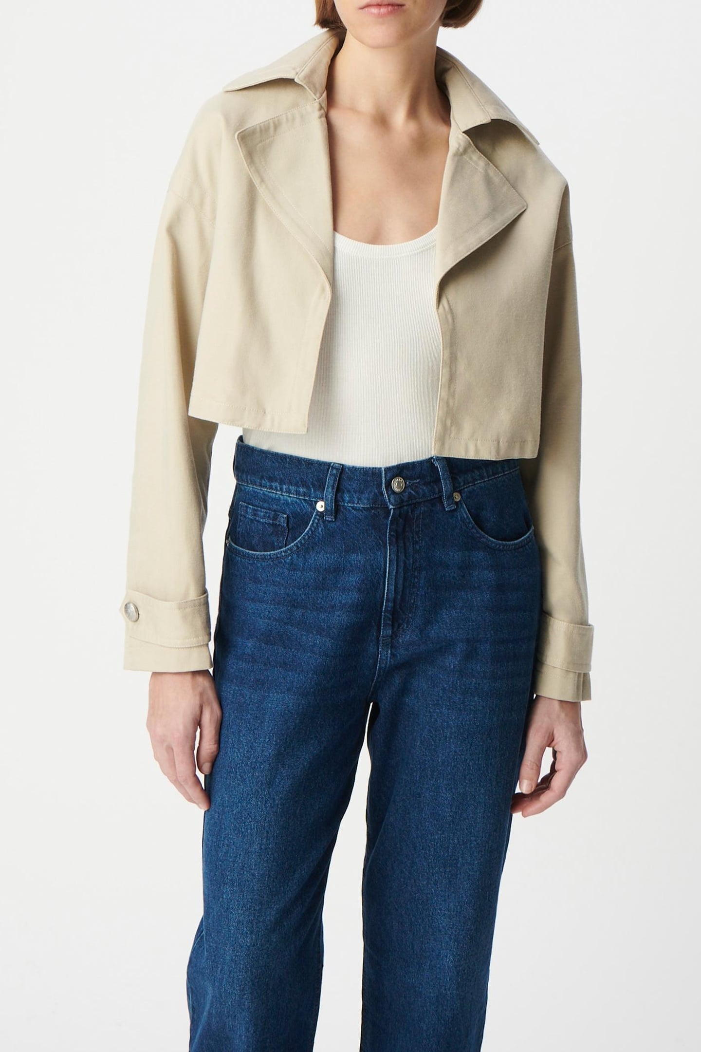 BEIGE 2-IN-1 TRENCH COAT WITH REMOVABLE JACKET 3