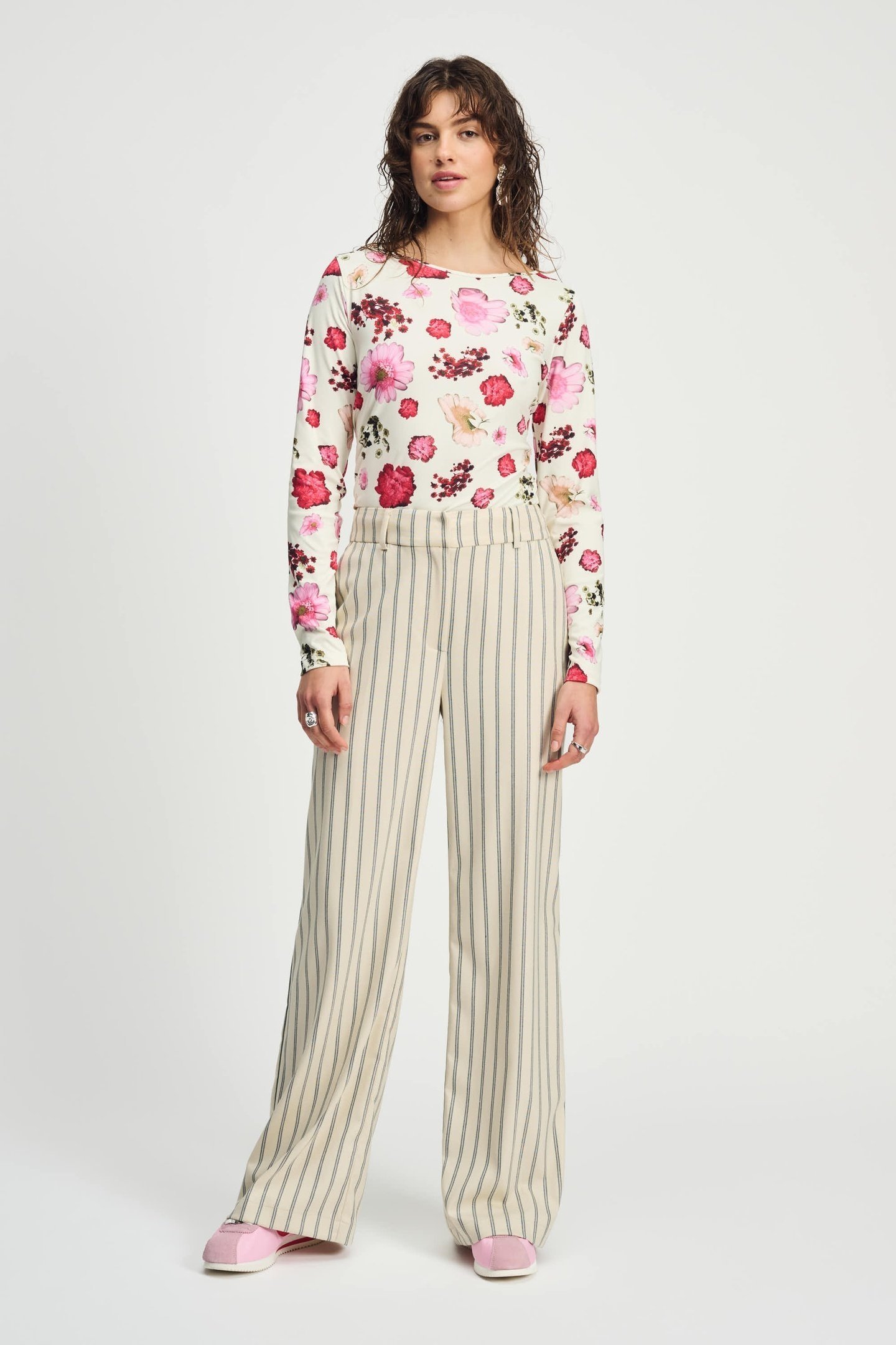 PANTS - STRIPED CREAM BEIGE 1