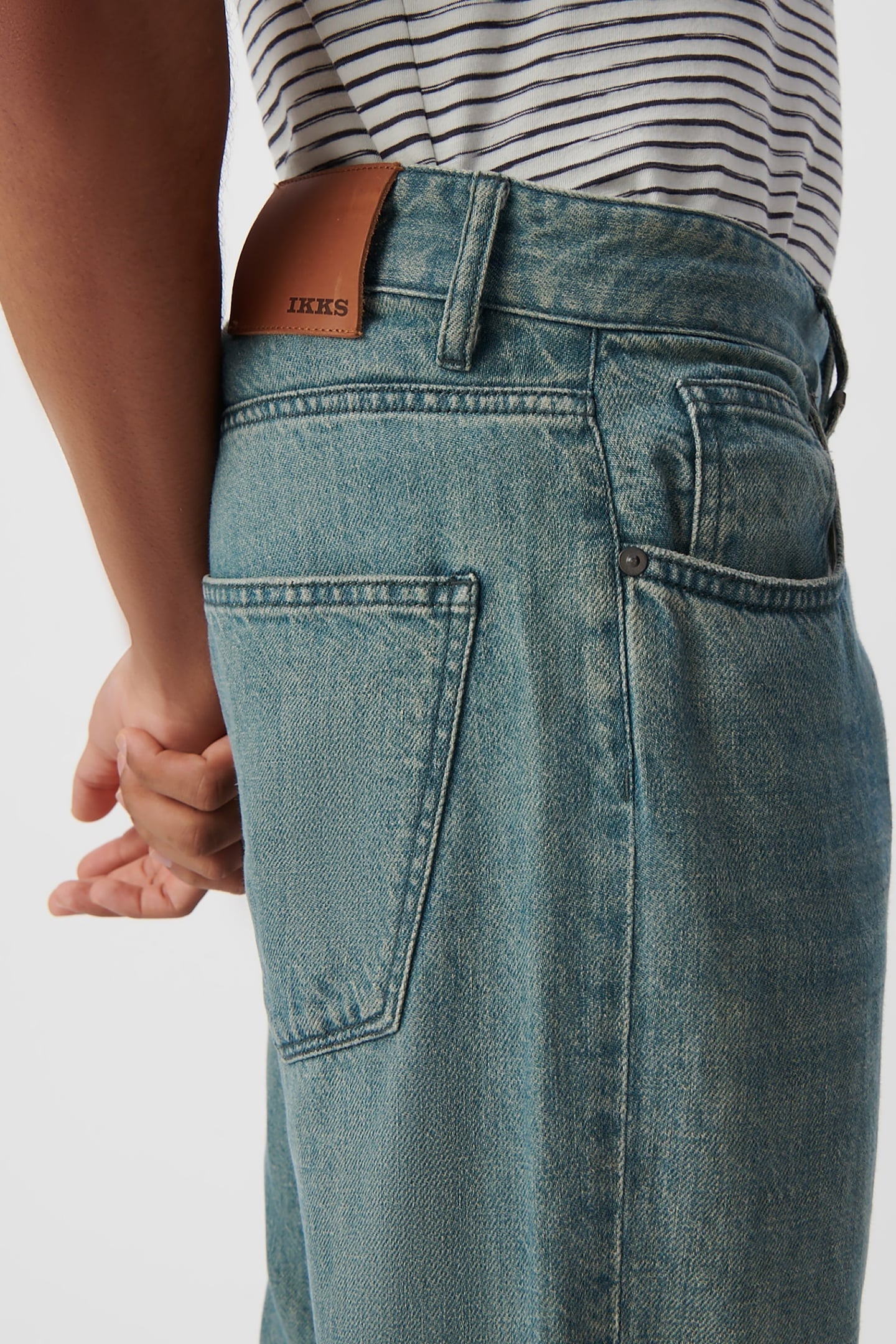 GREY BLUE SERGE STRAIGHT JEANS 4