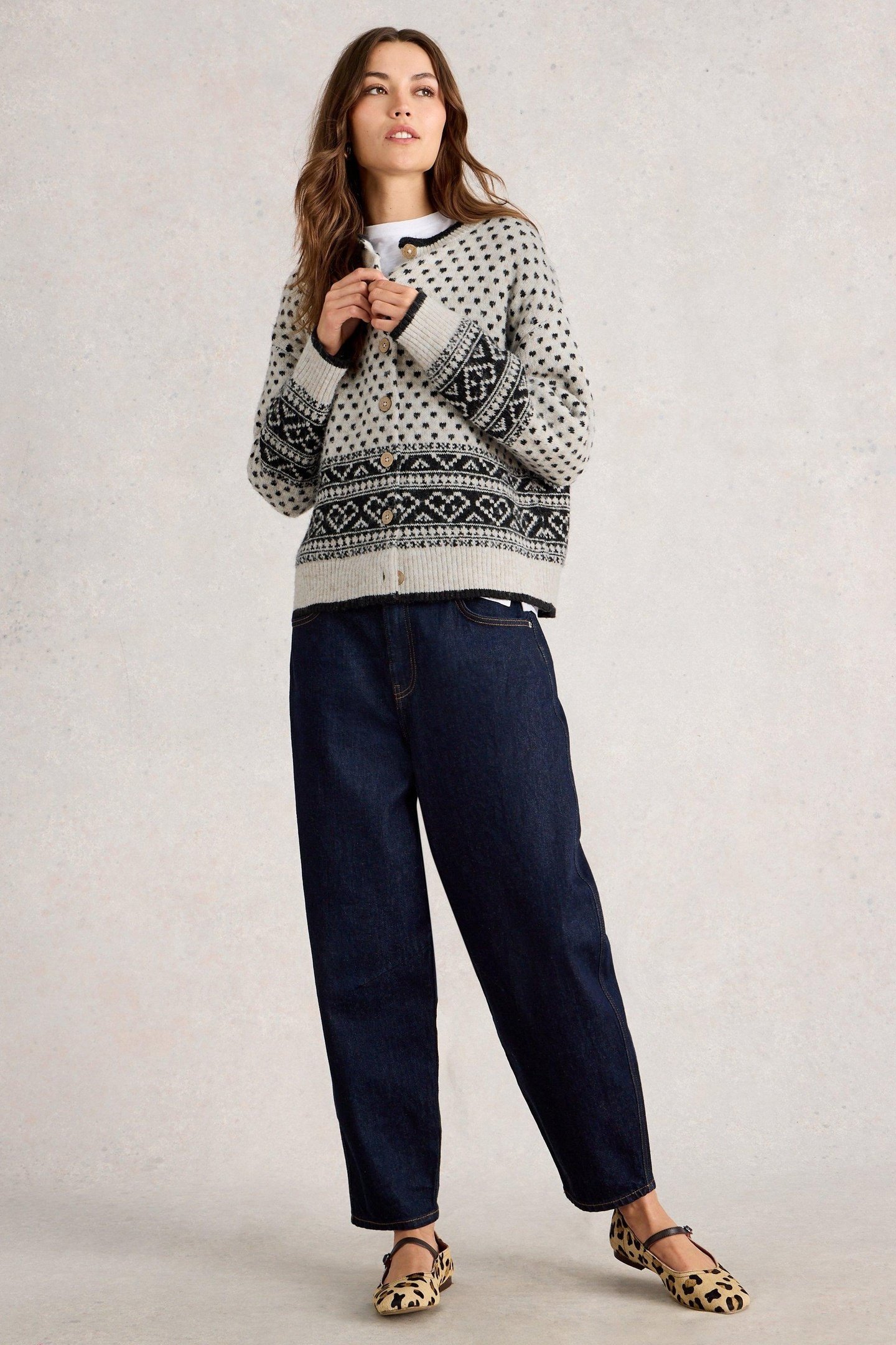 HOLLY HEART CARDI IVORY MULTI 1