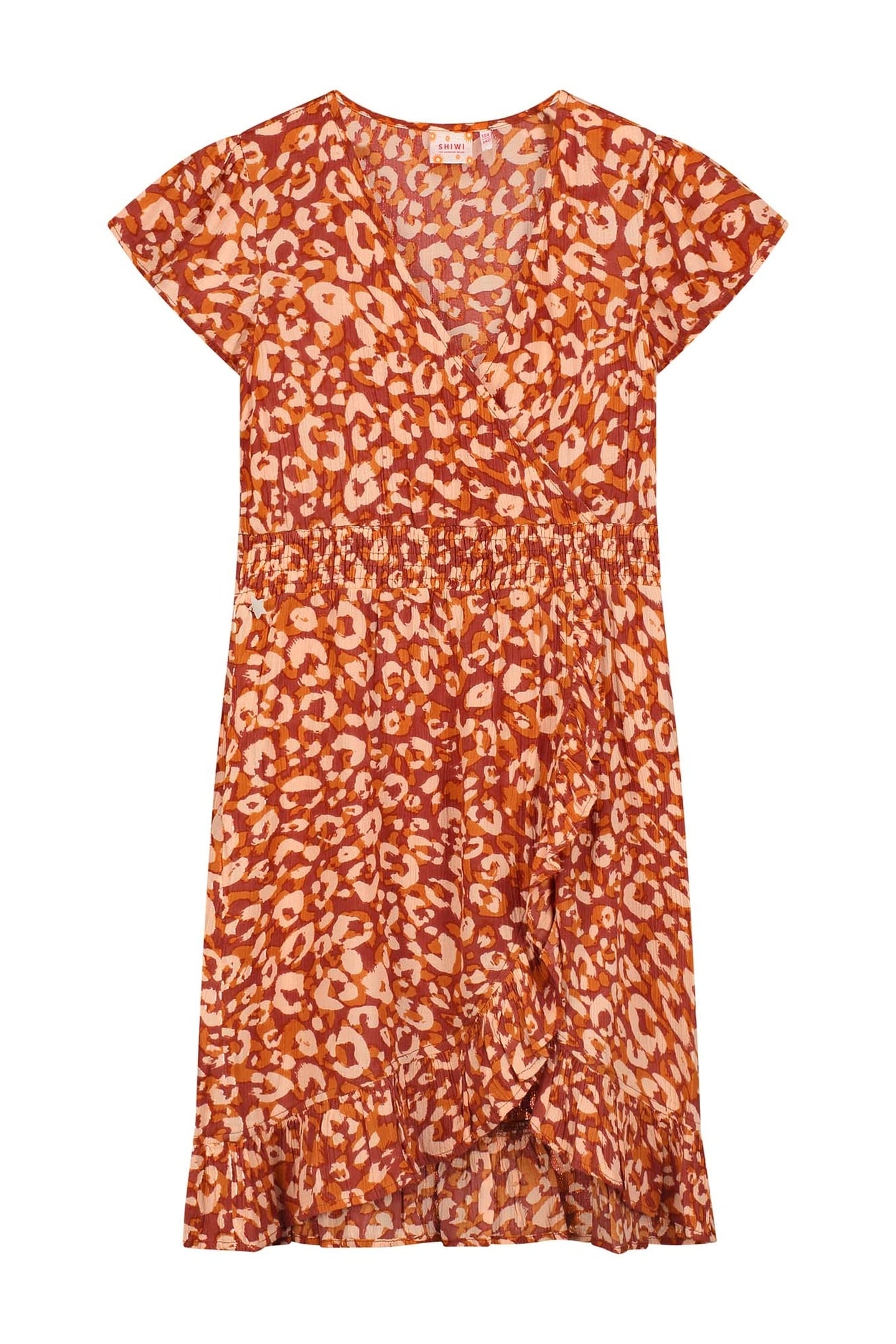 GIRLS SANTA CRUZ DRESS LUSH LEOPARD FROZEN CHOCO BROWN 1