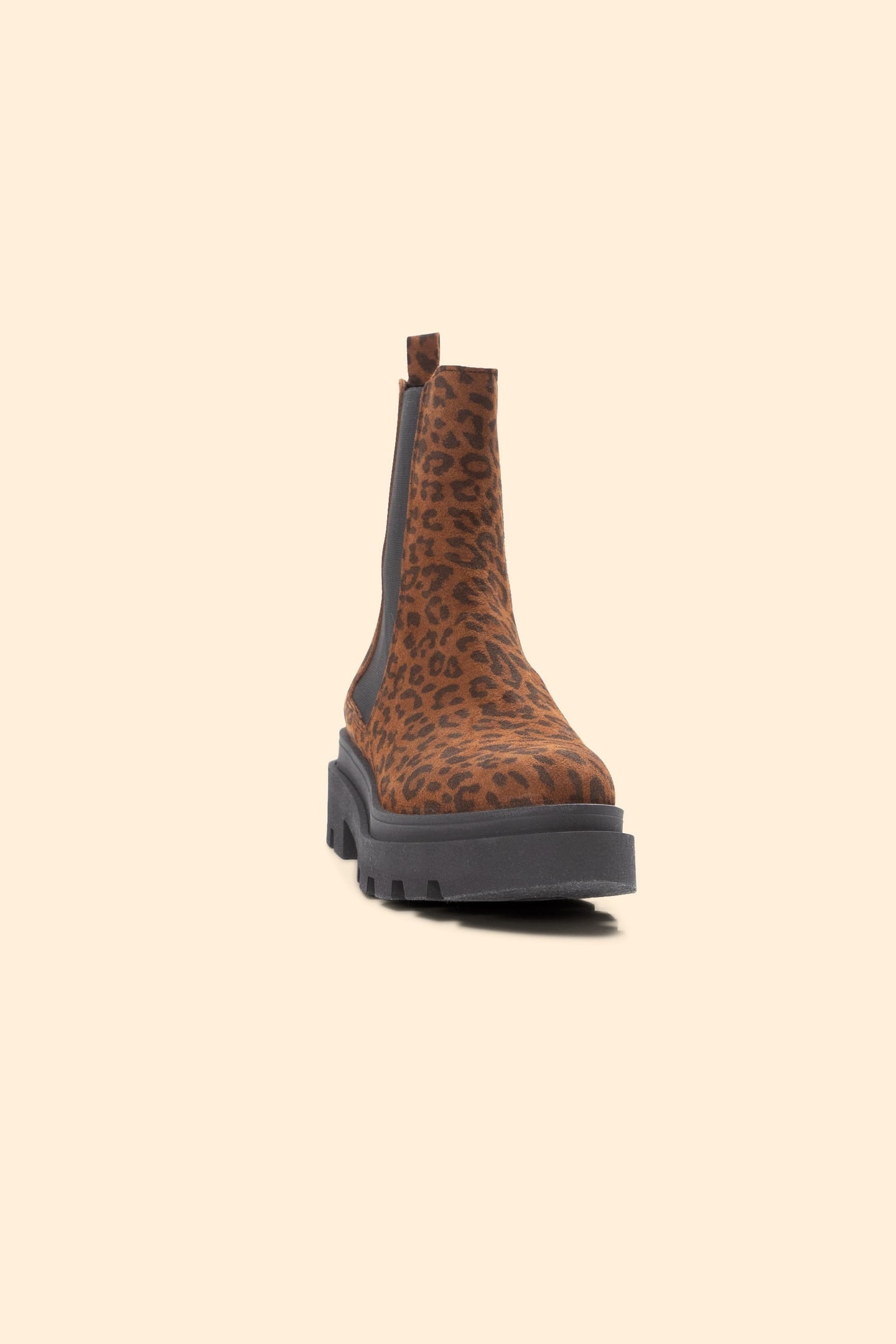 CAMEL SUEDE BOOTS WITH LEOPARD MOTIF CAMEL 3