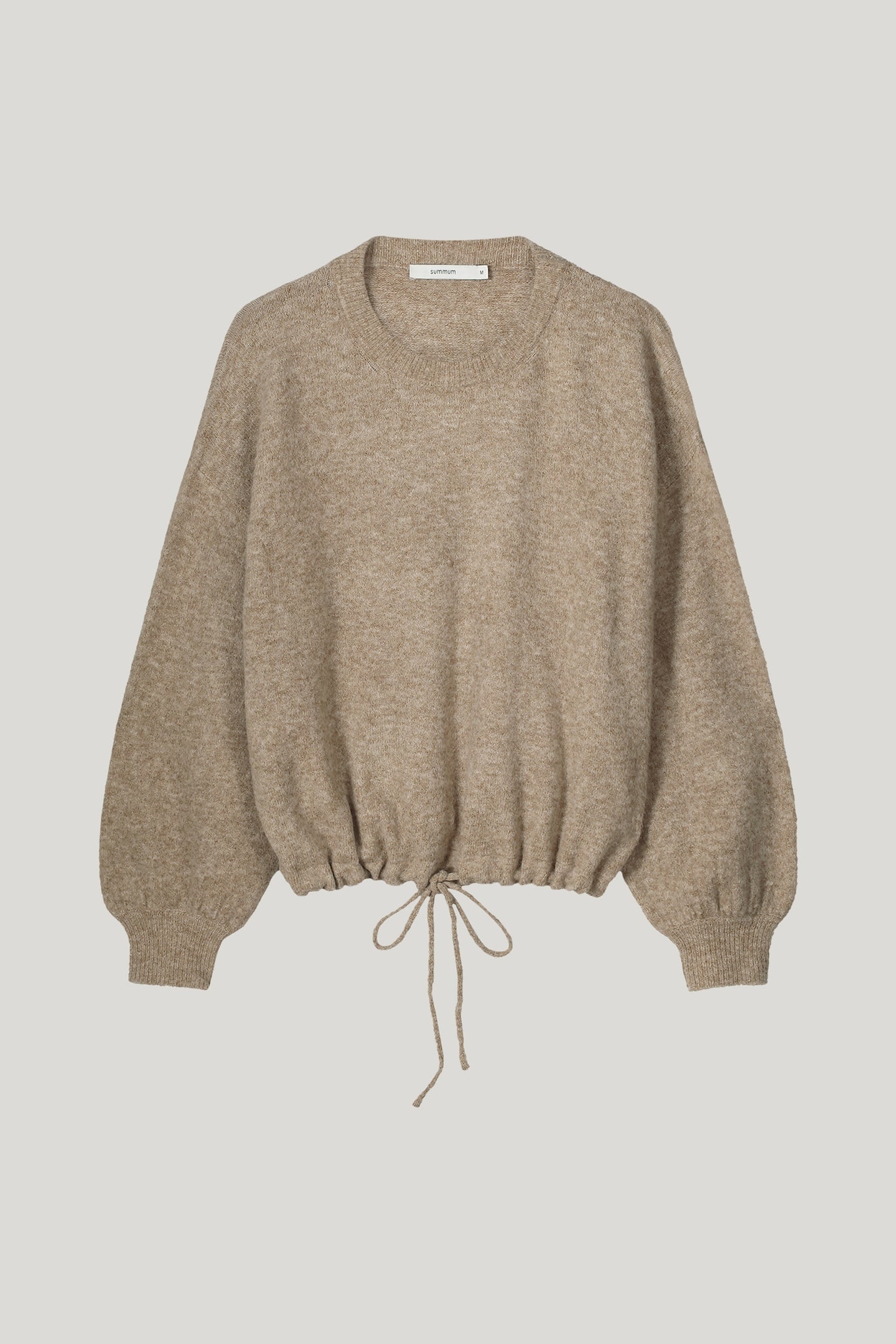 PUFF SLEEVE SWEATER WOOL ELASTANE BLEND KNIT KHAKI 4
