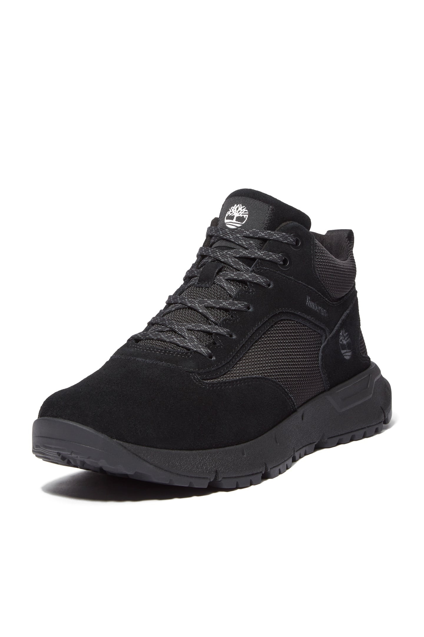 VOYAGER PARK MID LACE UP SNEAKER BLACK SUEDE 2